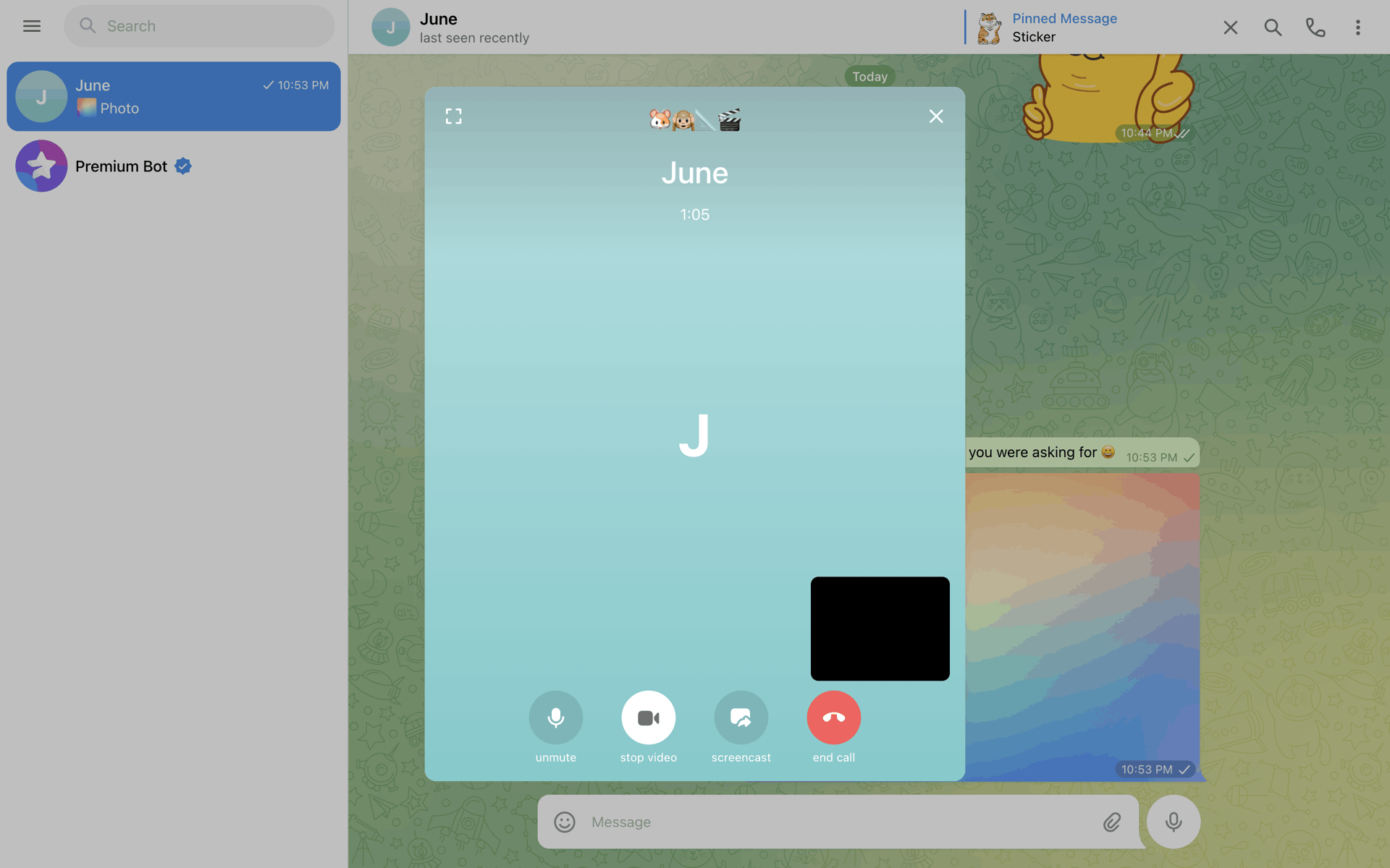 Telegram Web Social Networking interface screenshot 8