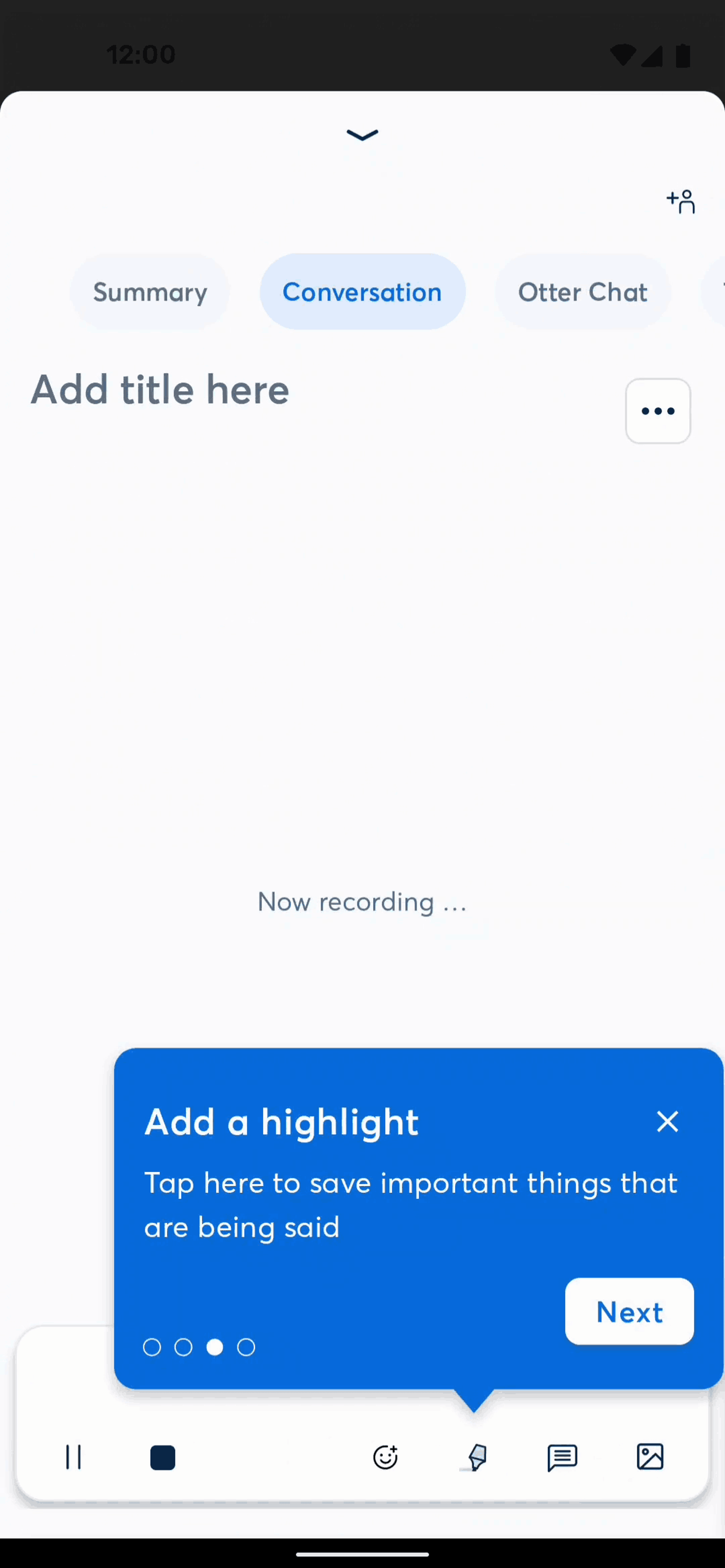 Otter.ai Android AI interface screenshot 16