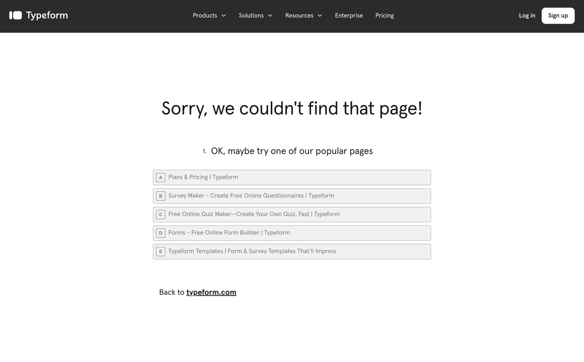 Typeform Web Productivity interface screenshot 3
