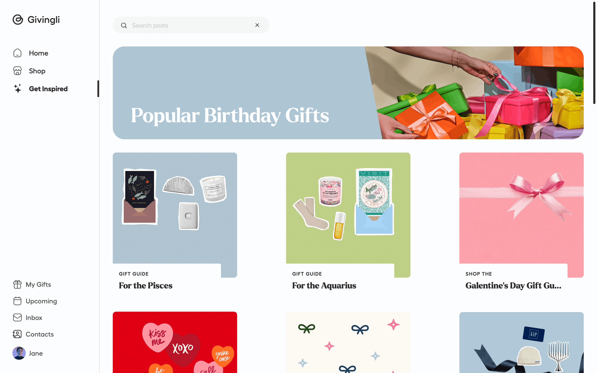 Givingli Web Lifestyle interface screenshot 6
