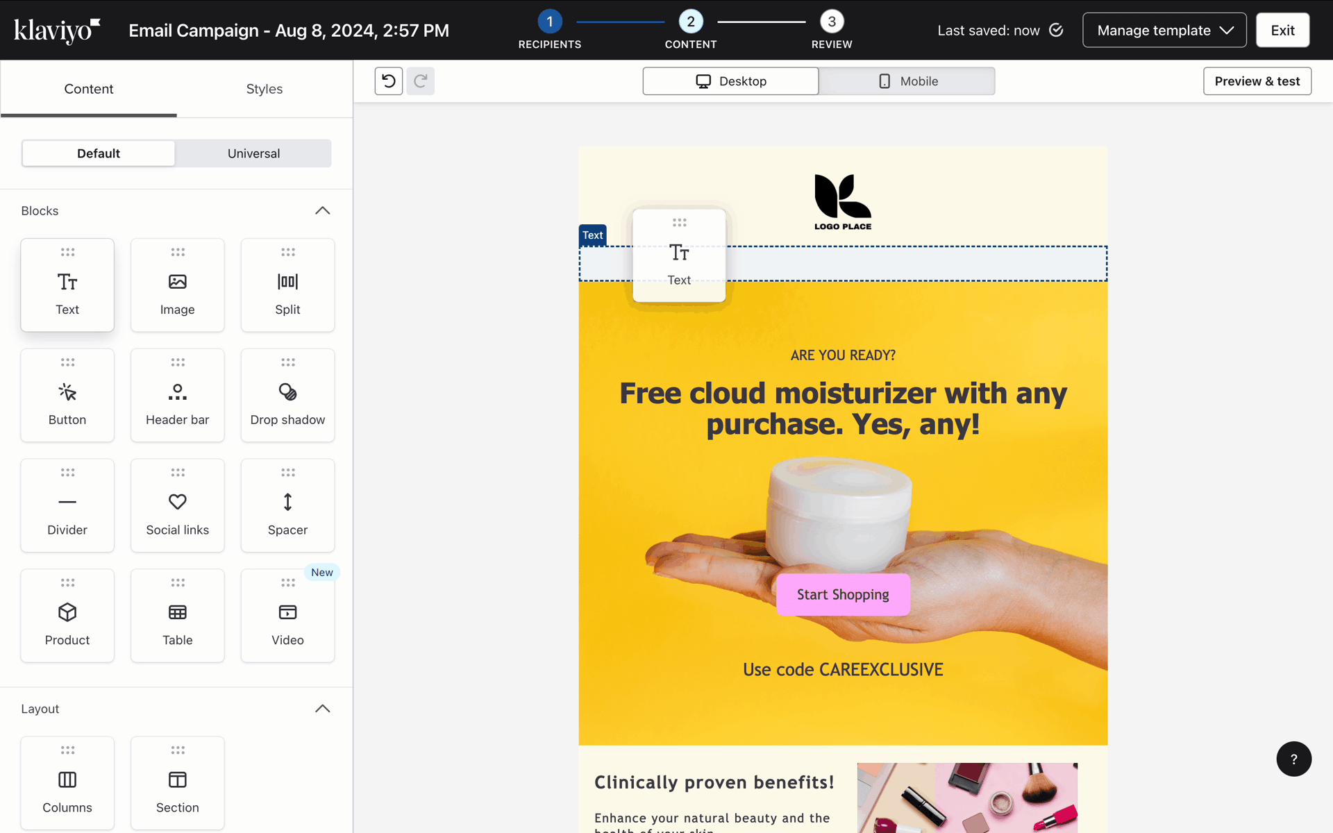 Klaviyo Web Business interface screenshot 11