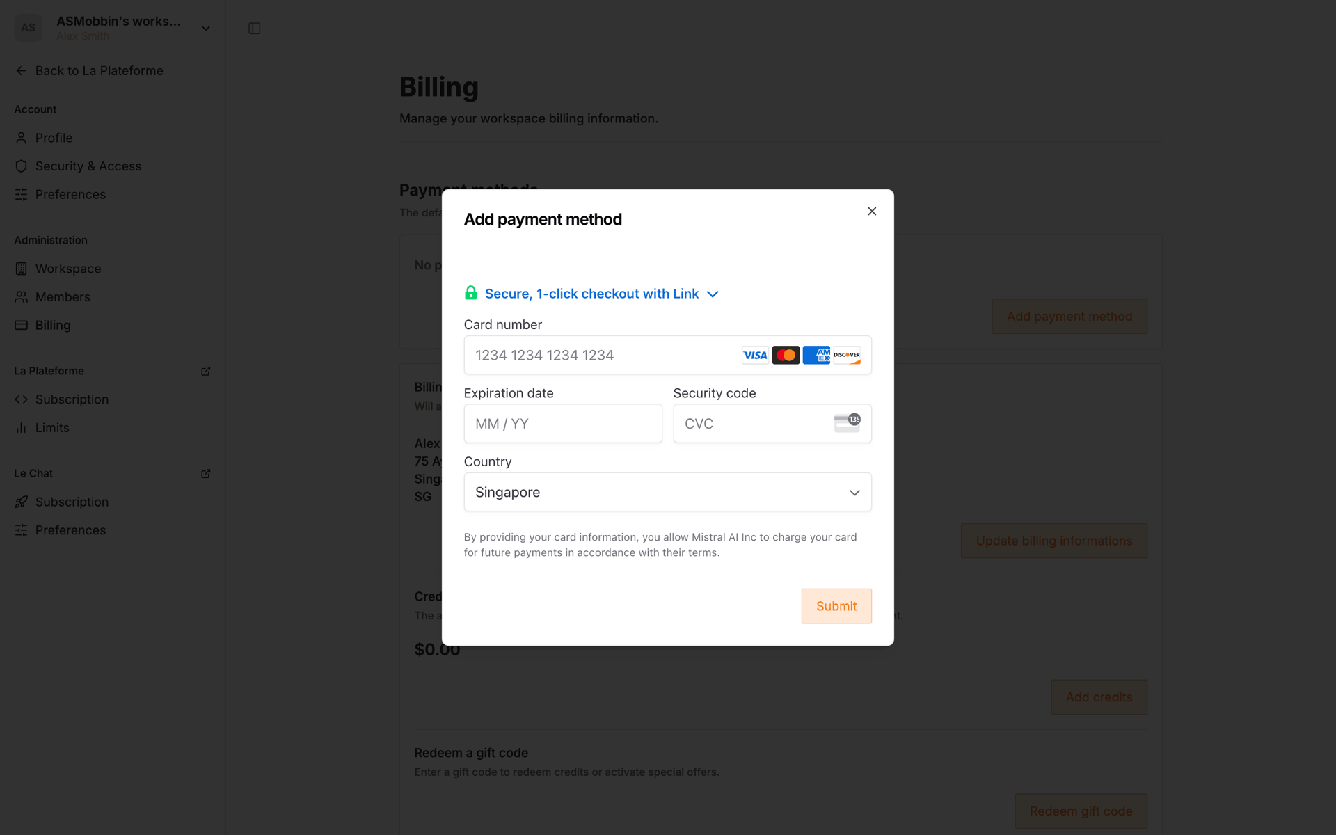 Mistral AI Web AI interface screenshot 21