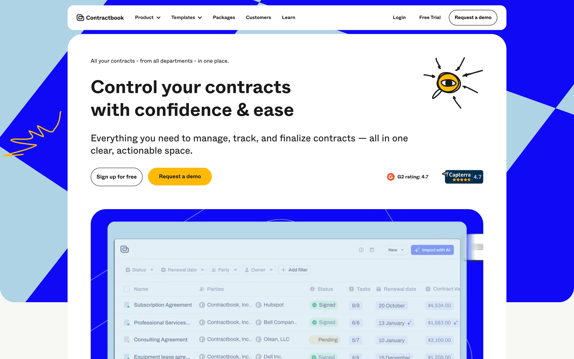 Contractbook Web Business interface screenshot 1