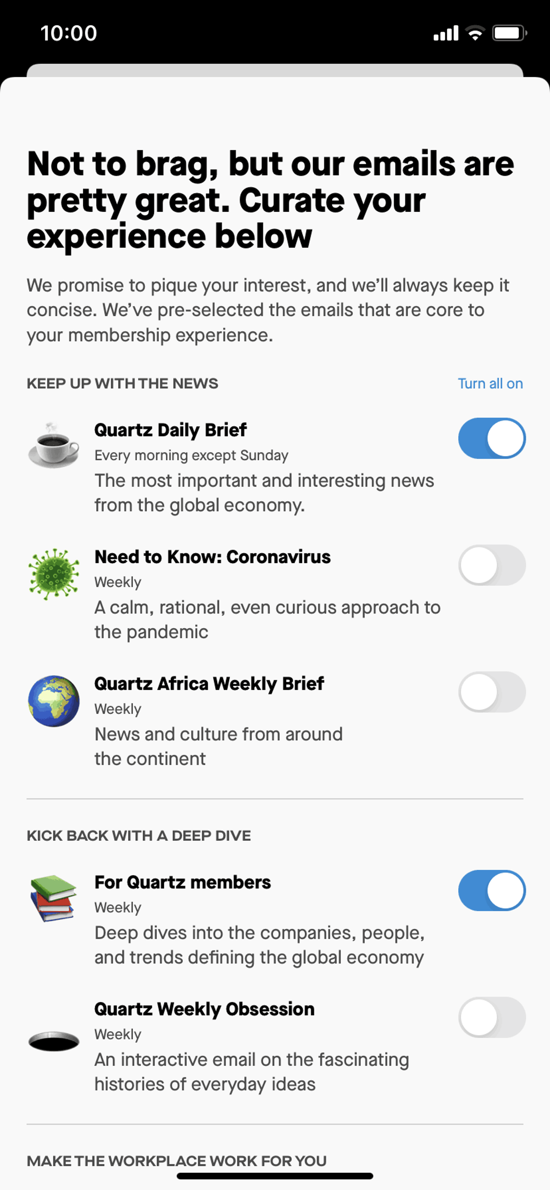Quartz iOS News interface screenshot 7