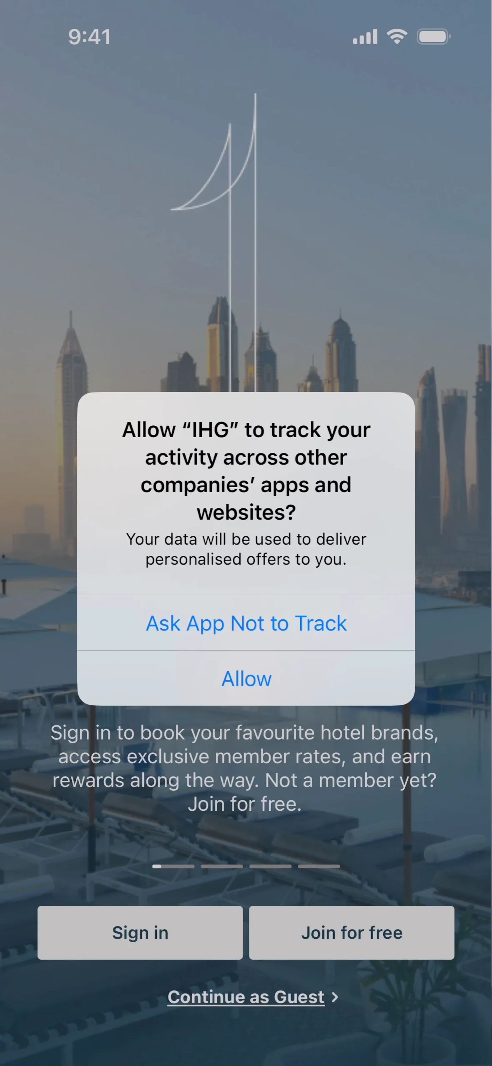 IHG Hotels & Rewards iOS Travel & Transportation interface screenshot 2
