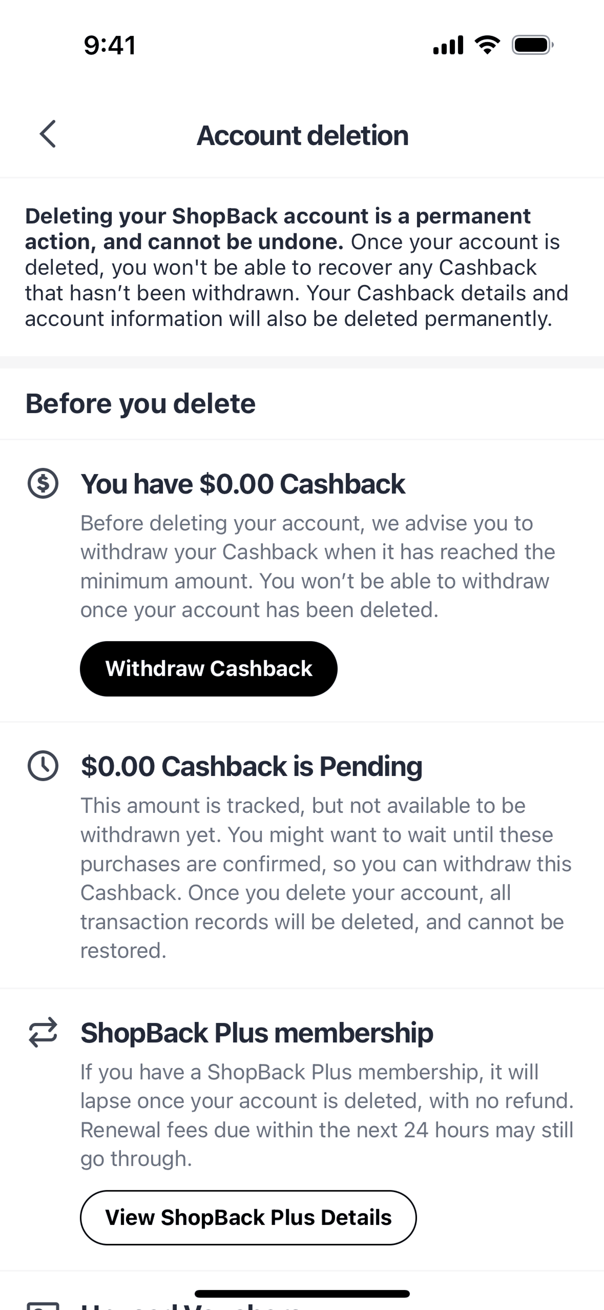 ShopBack iOS Shopping interface screenshot 18