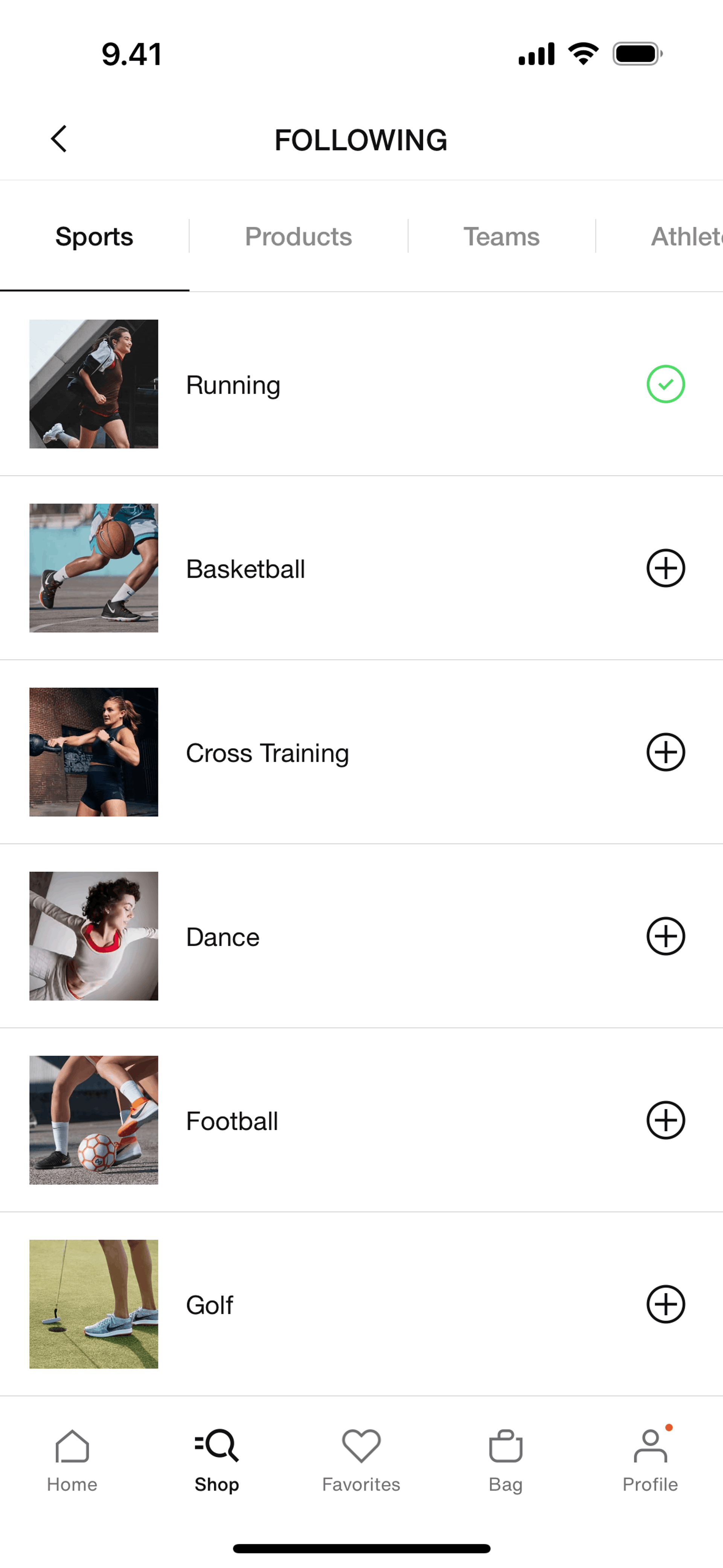 Nike iOS Shopping interface screenshot 15