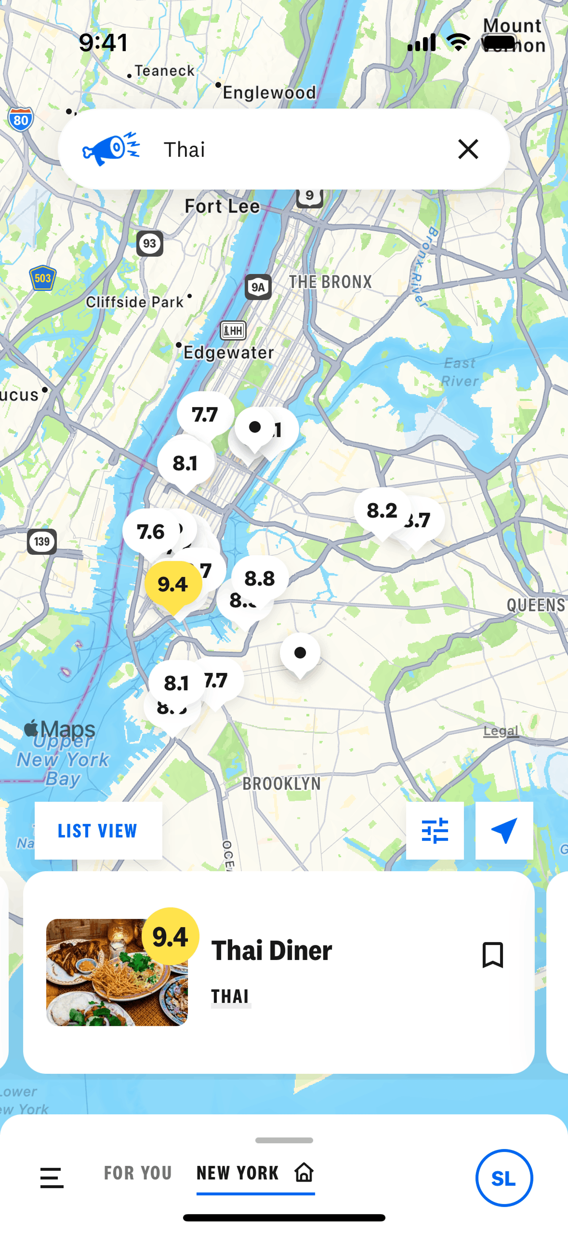 The Infatuation iOS Food & Drink interface screenshot 5