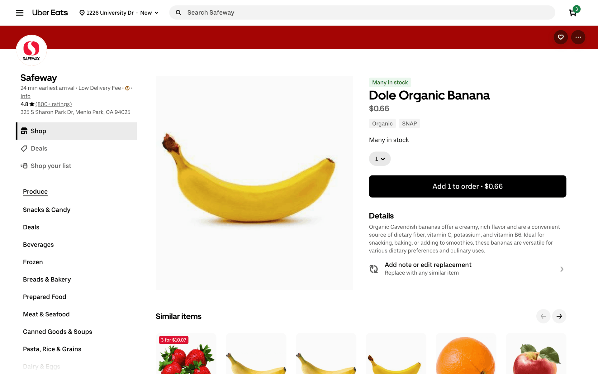 Uber Eats Web Food & Drink interface screenshot 13