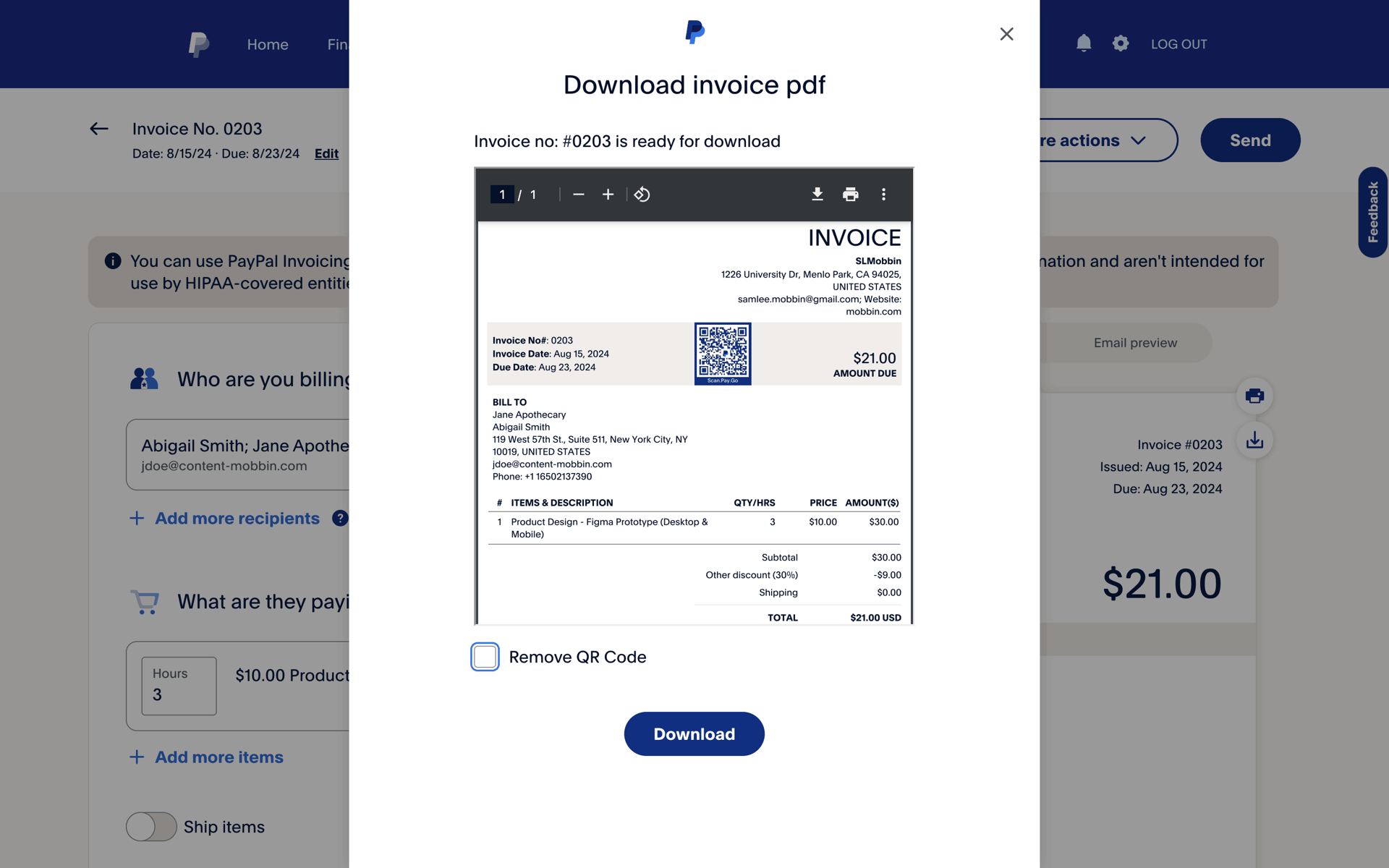 PayPal Web Finance interface screenshot 15