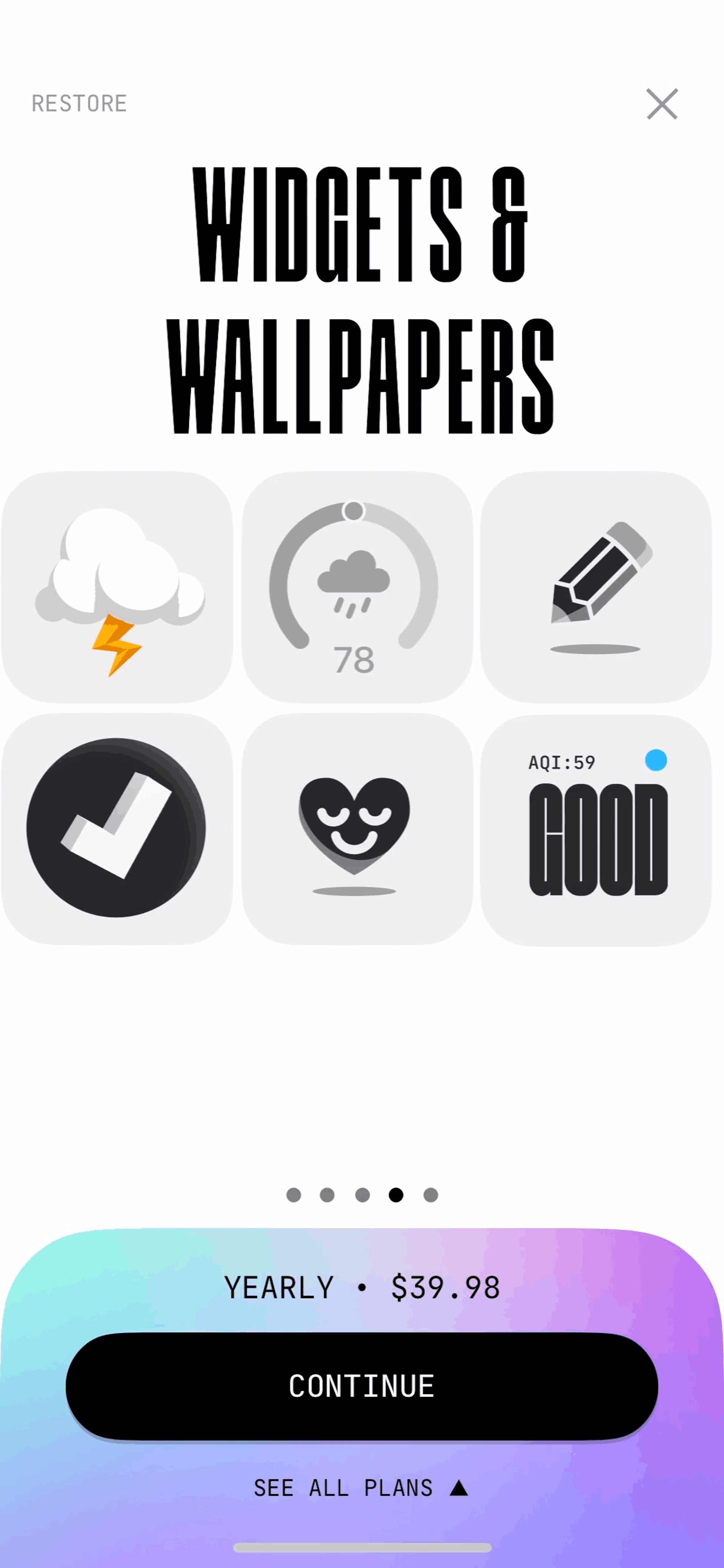 (Not Boring) Vibes iOS Health & Fitness interface screenshot 19