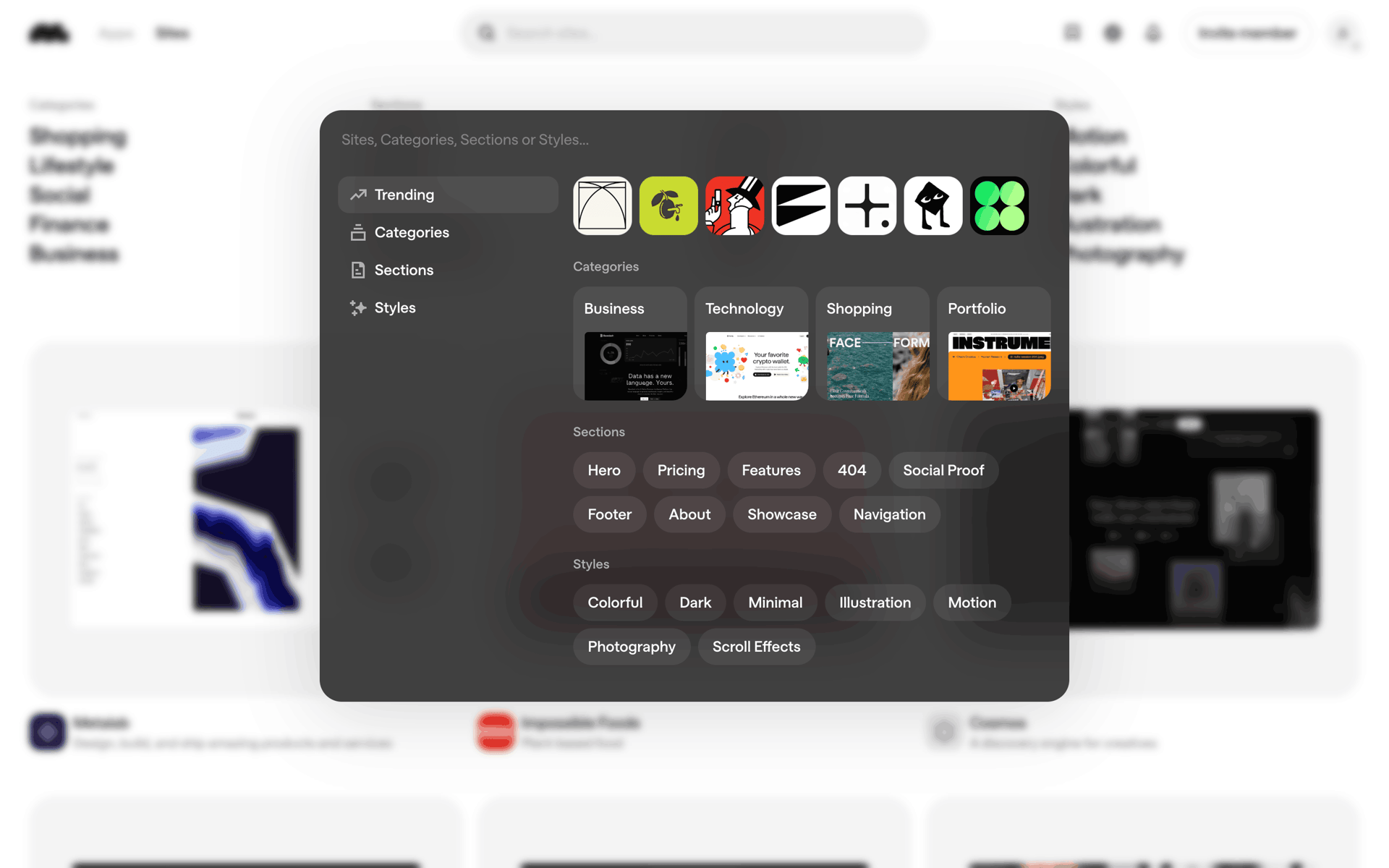 Mobbin Web Graphics & Design interface screenshot 5