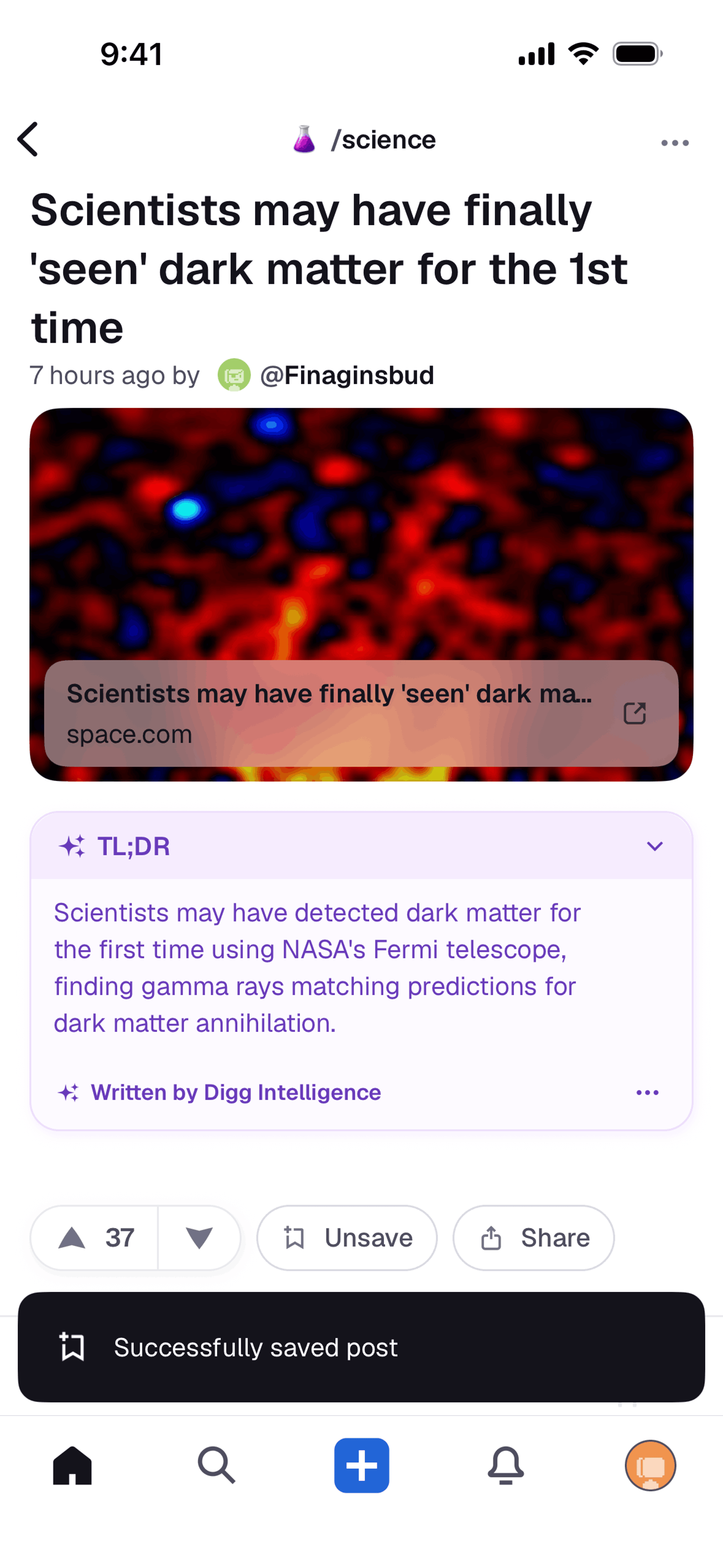 Digg iOS Social Networking interface screenshot 2