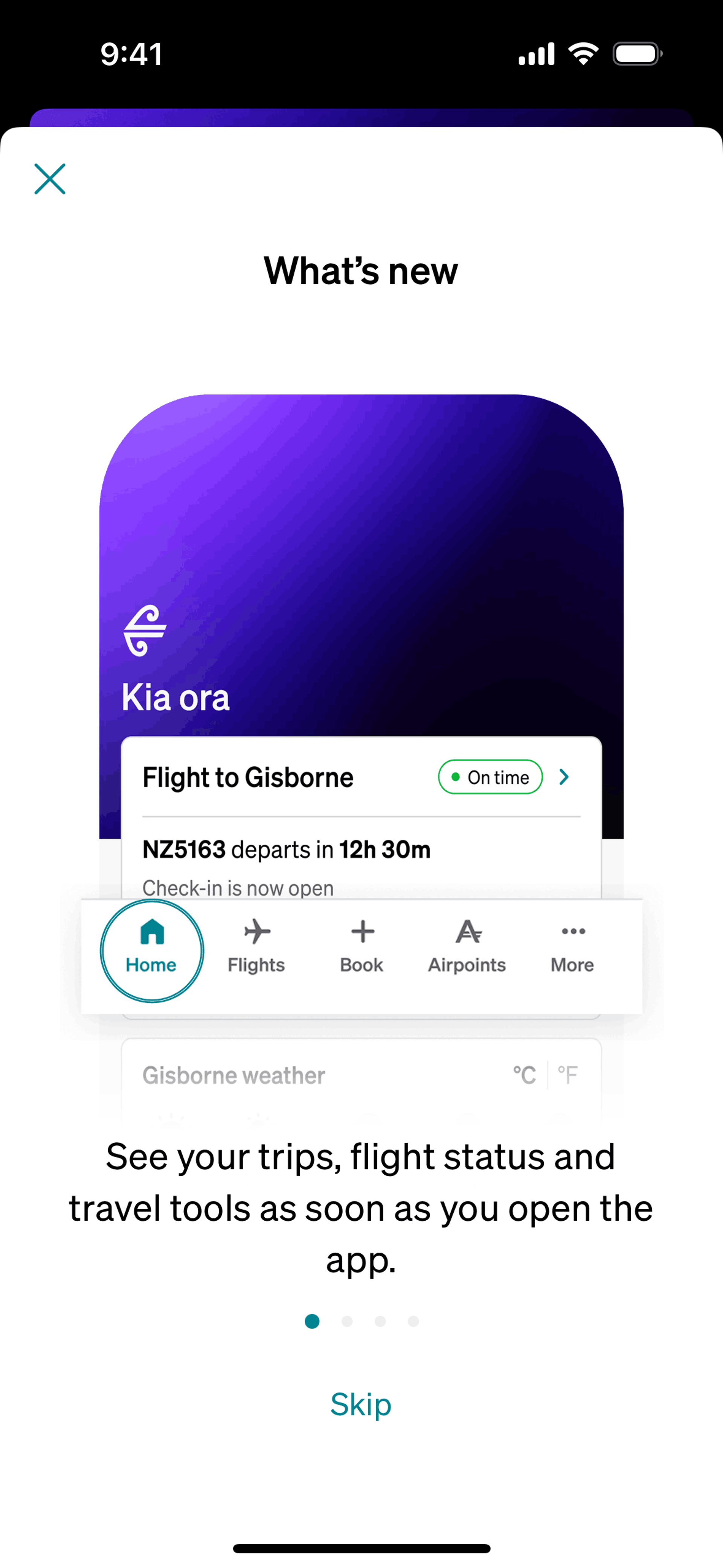 Air NZ iOS Travel & Transportation interface screenshot 6