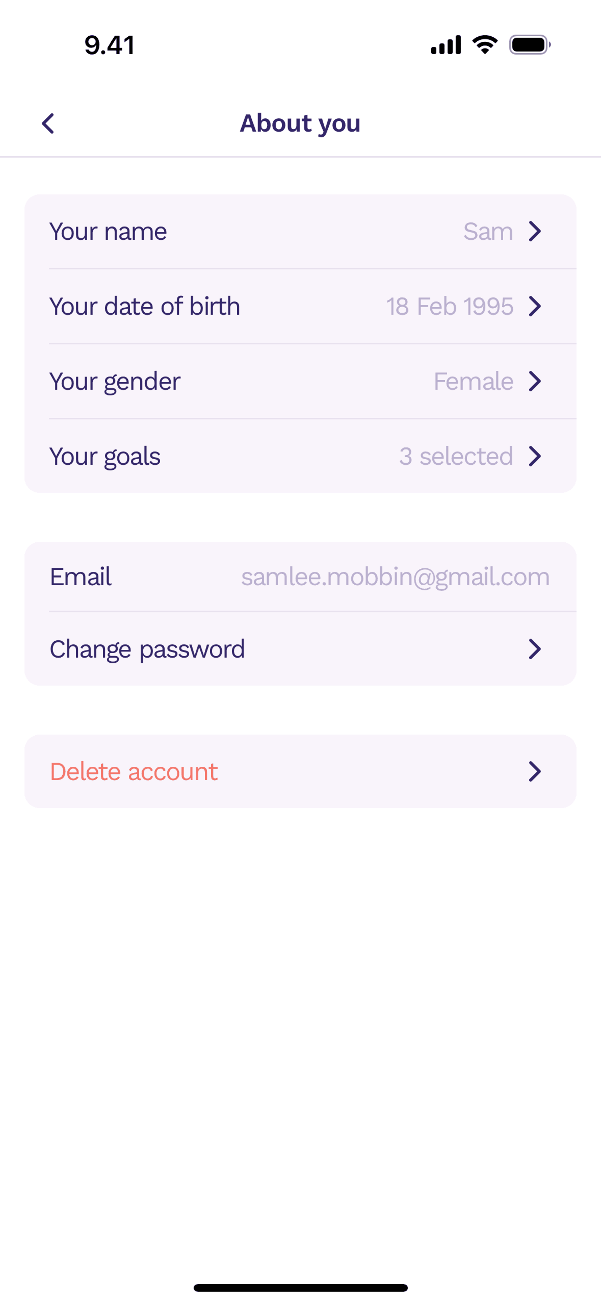 Paired iOS Health & Fitness interface screenshot 14