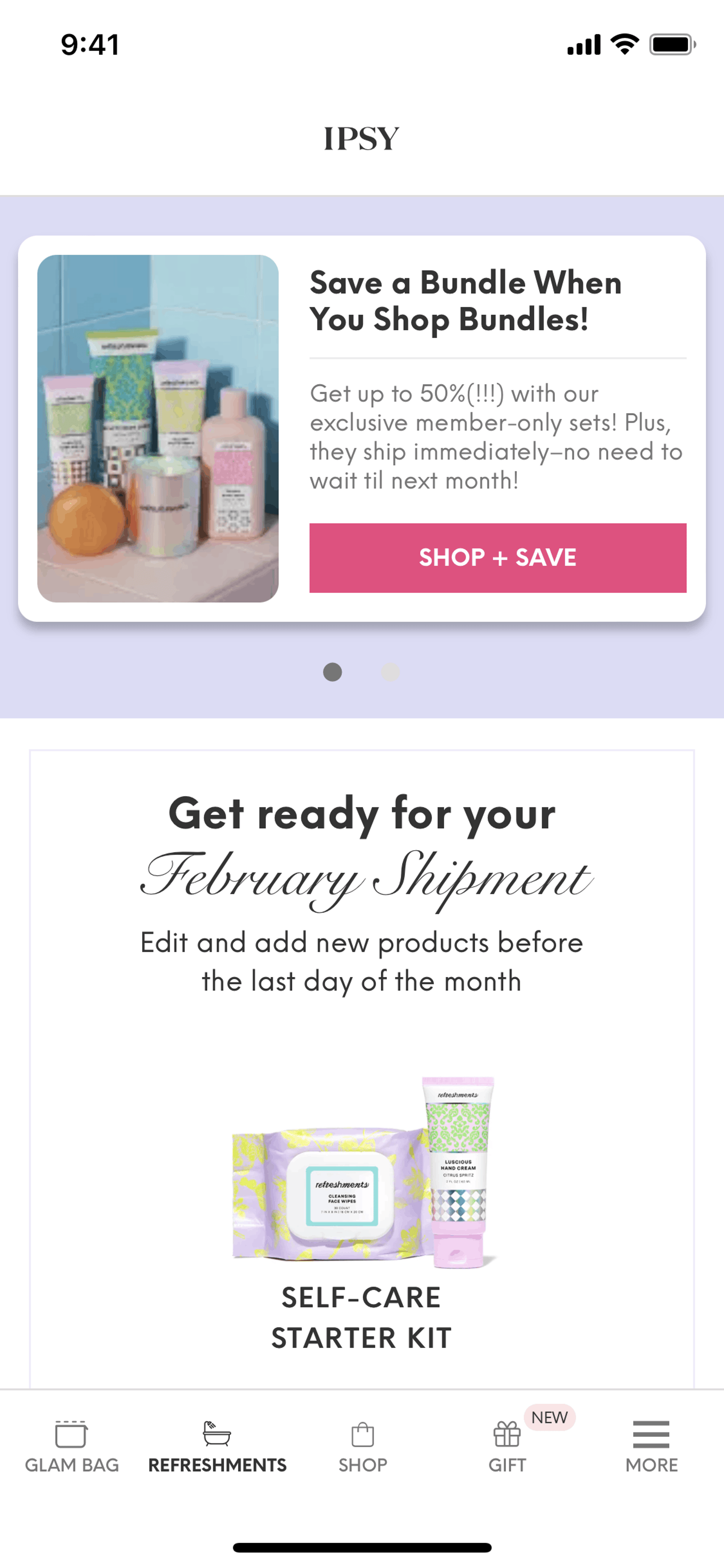 IPSY iOS Shopping interface screenshot 2