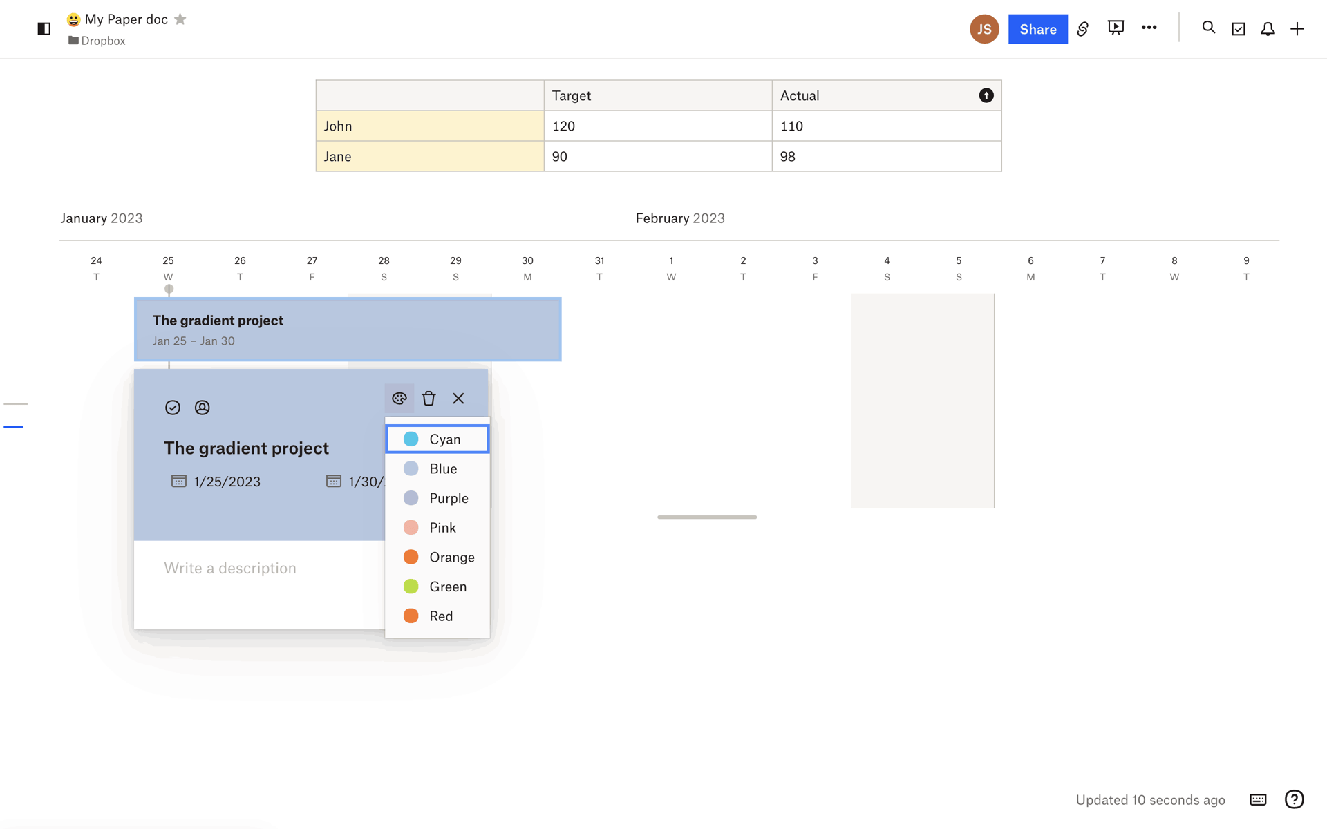 Dropbox Paper Web Productivity interface screenshot 7