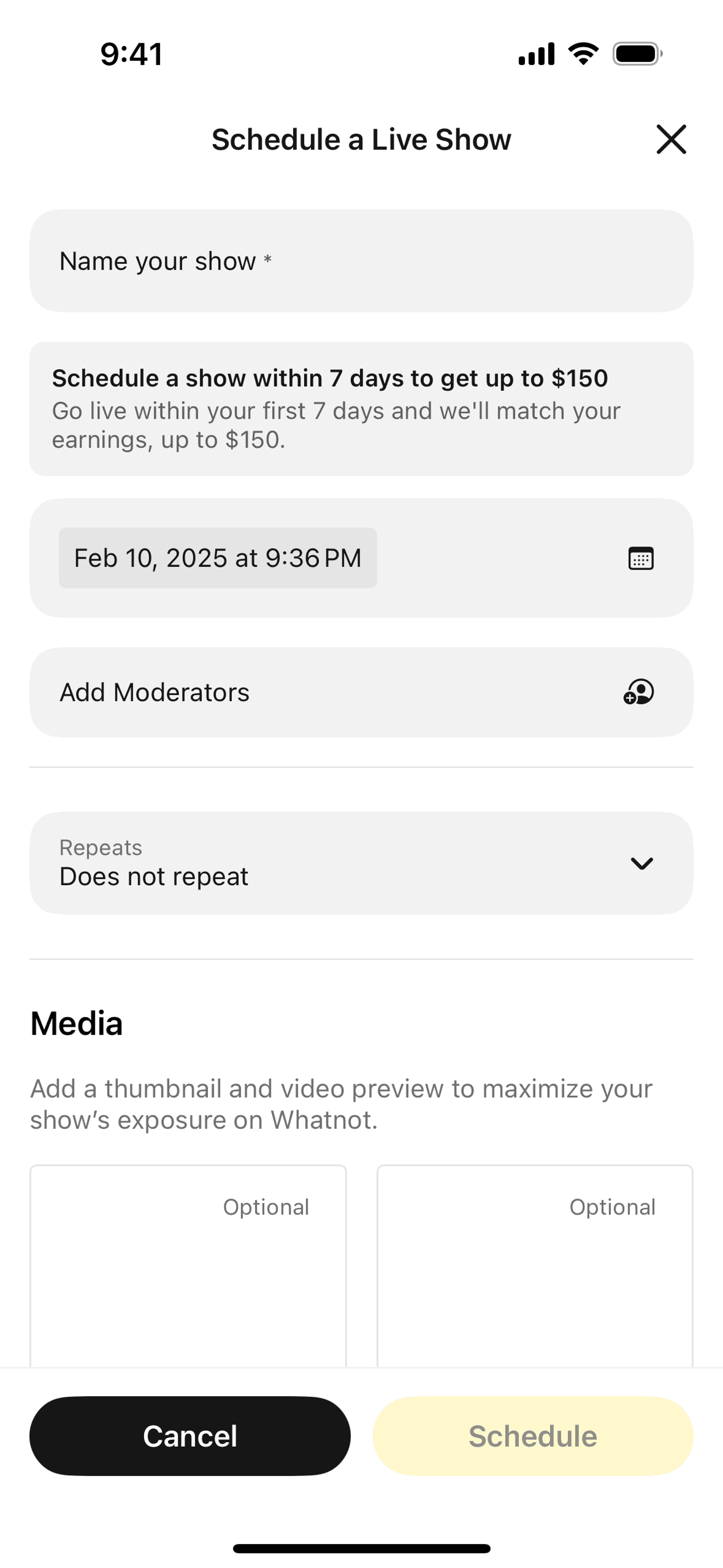 Whatnot iOS Shopping interface screenshot 17