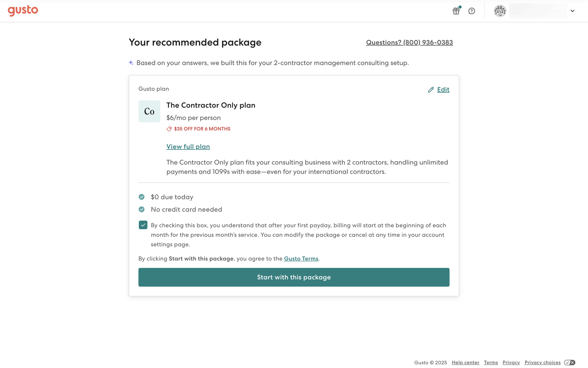 Gusto Web Finance interface screenshot 12