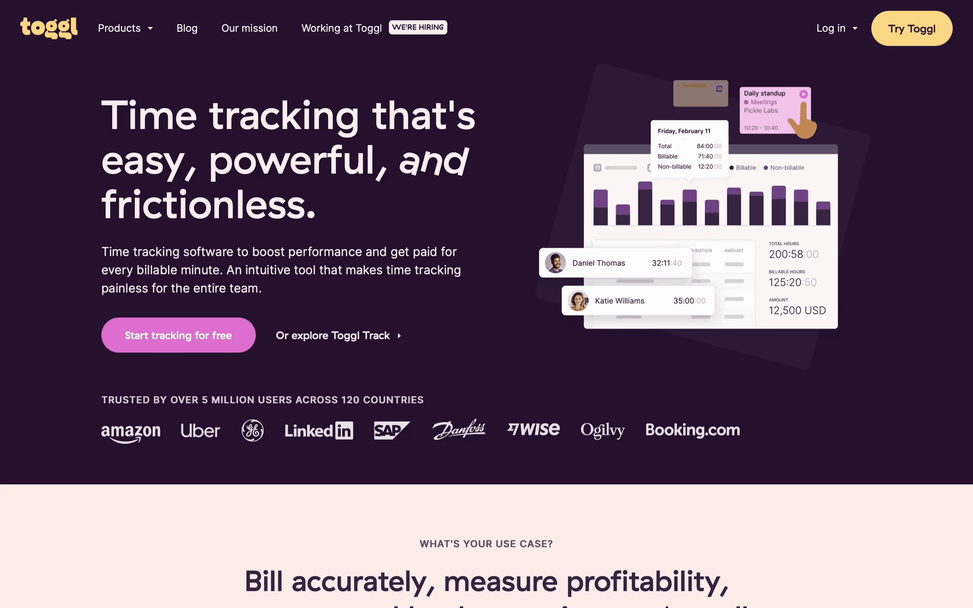 Toggl Track Web Business interface screenshot 1