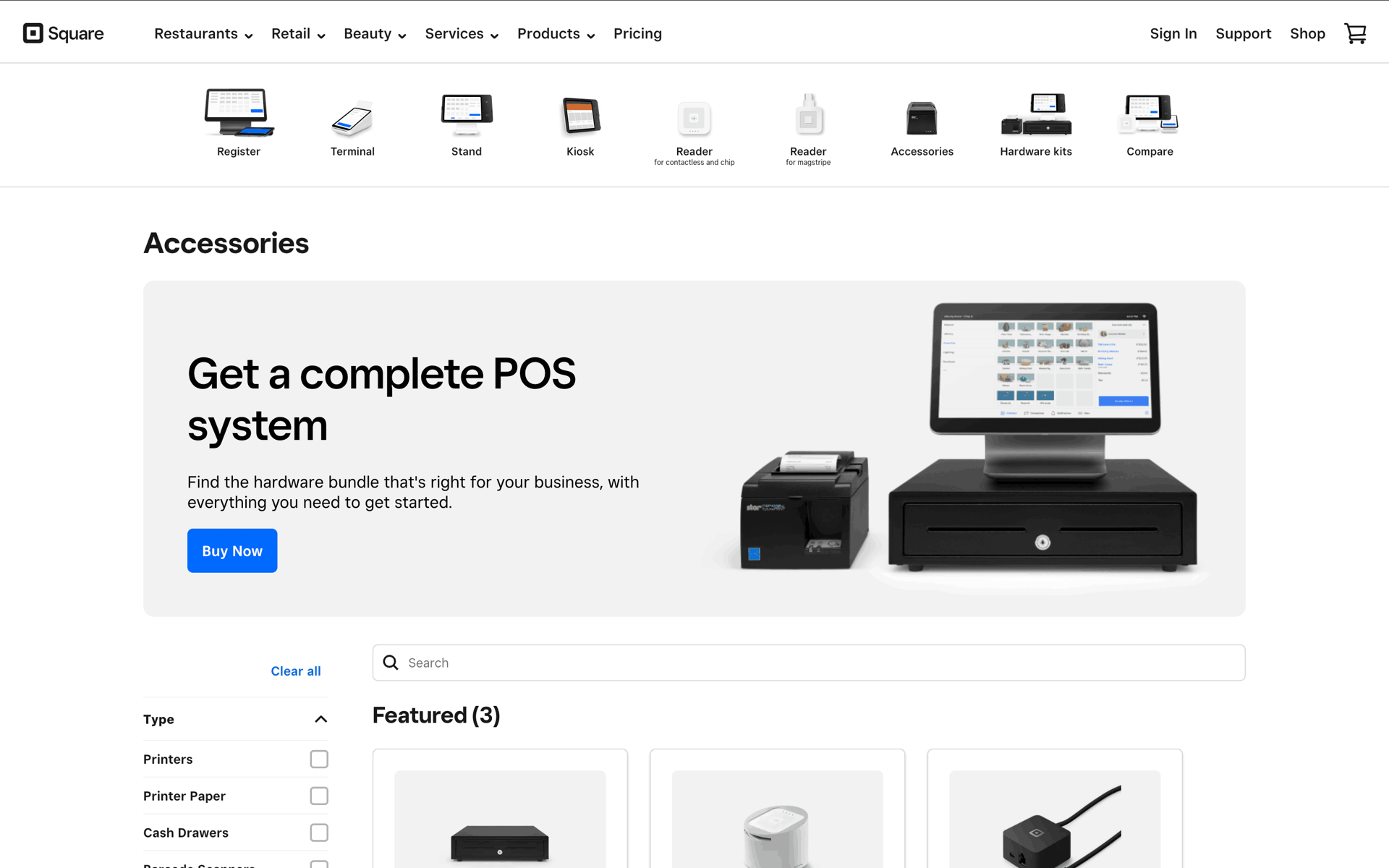 Square Web Finance interface screenshot 21