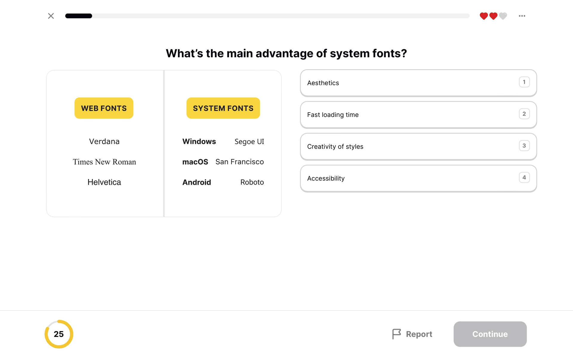 Uxcel Web Education interface screenshot 18