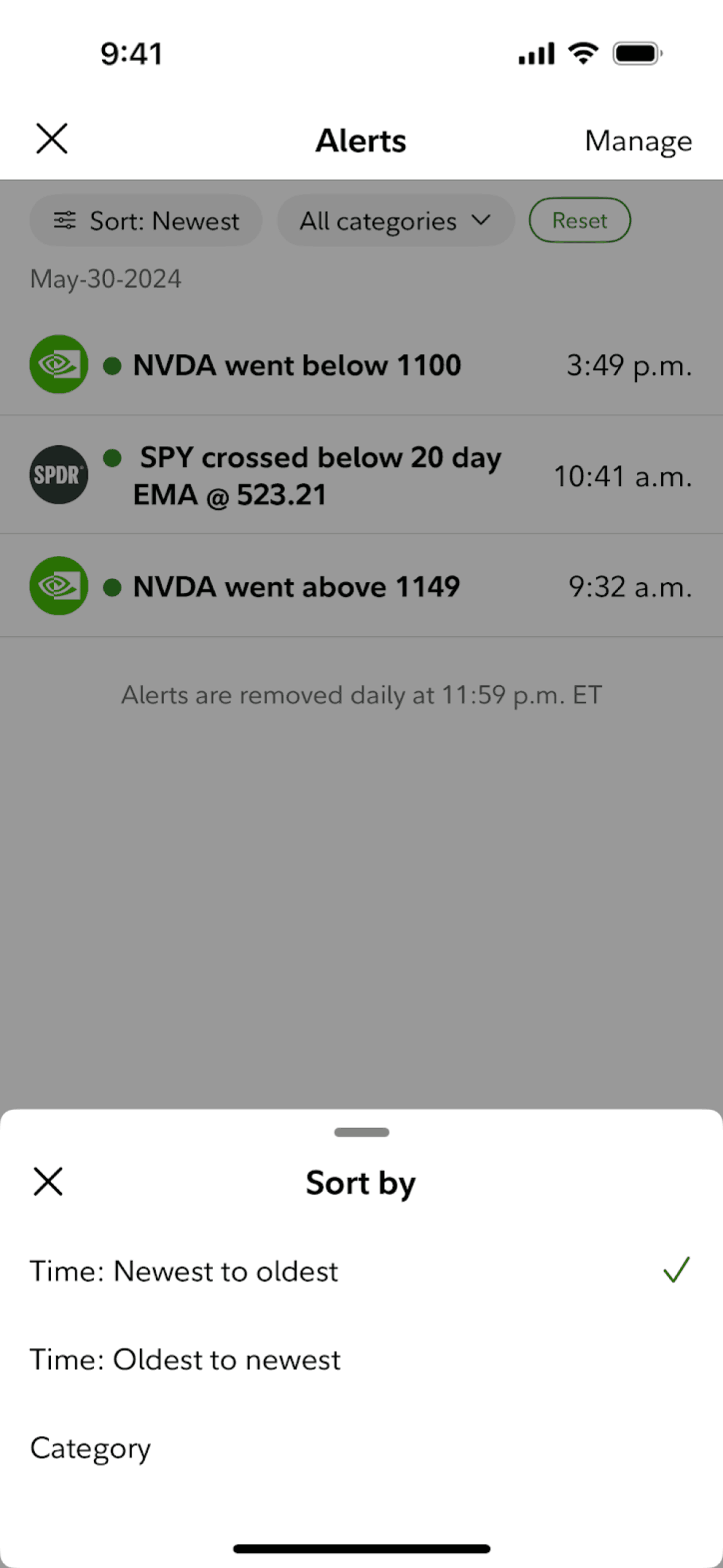 Fidelity iOS Finance interface screenshot 22