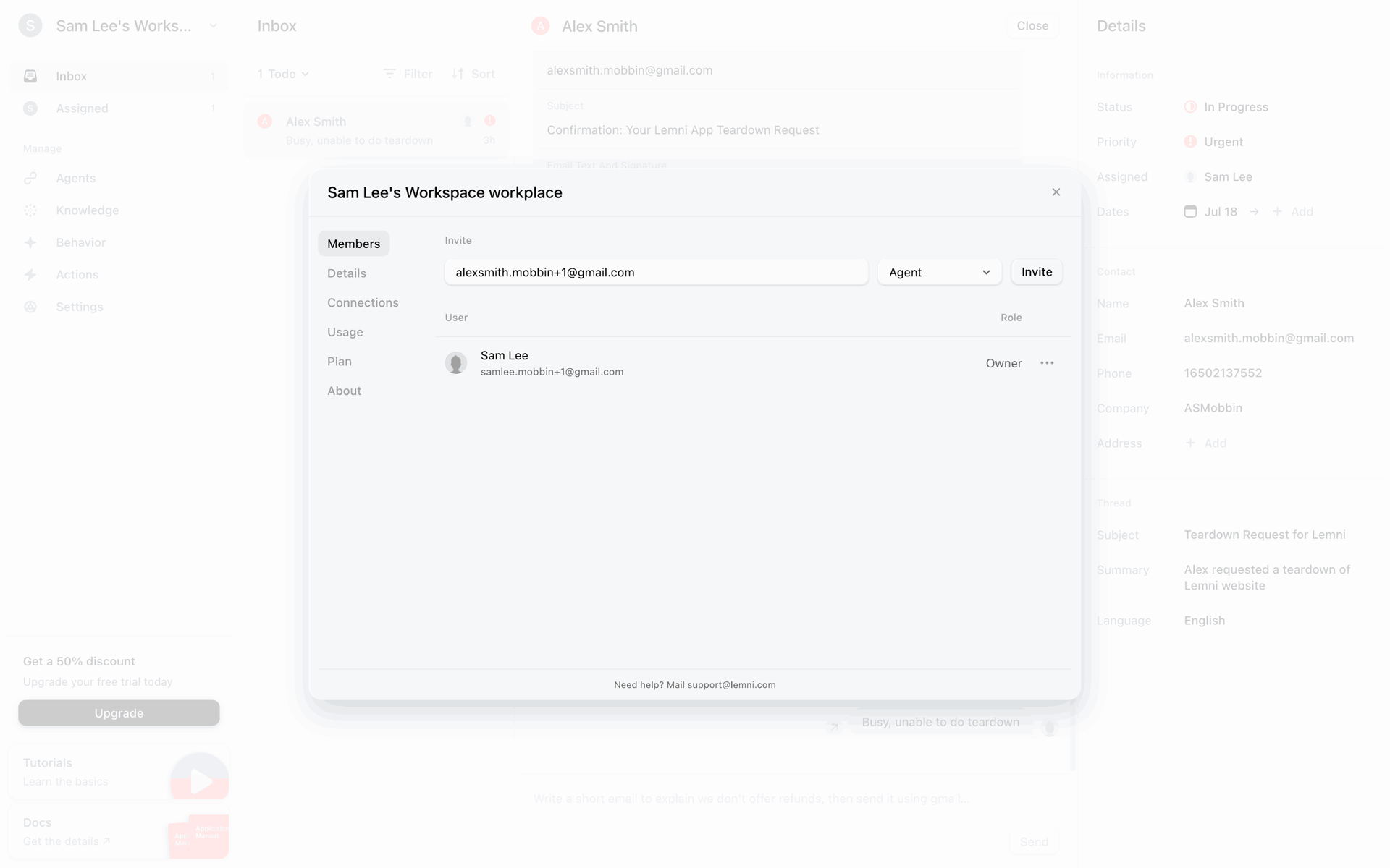 Lemni Web Business interface screenshot 7