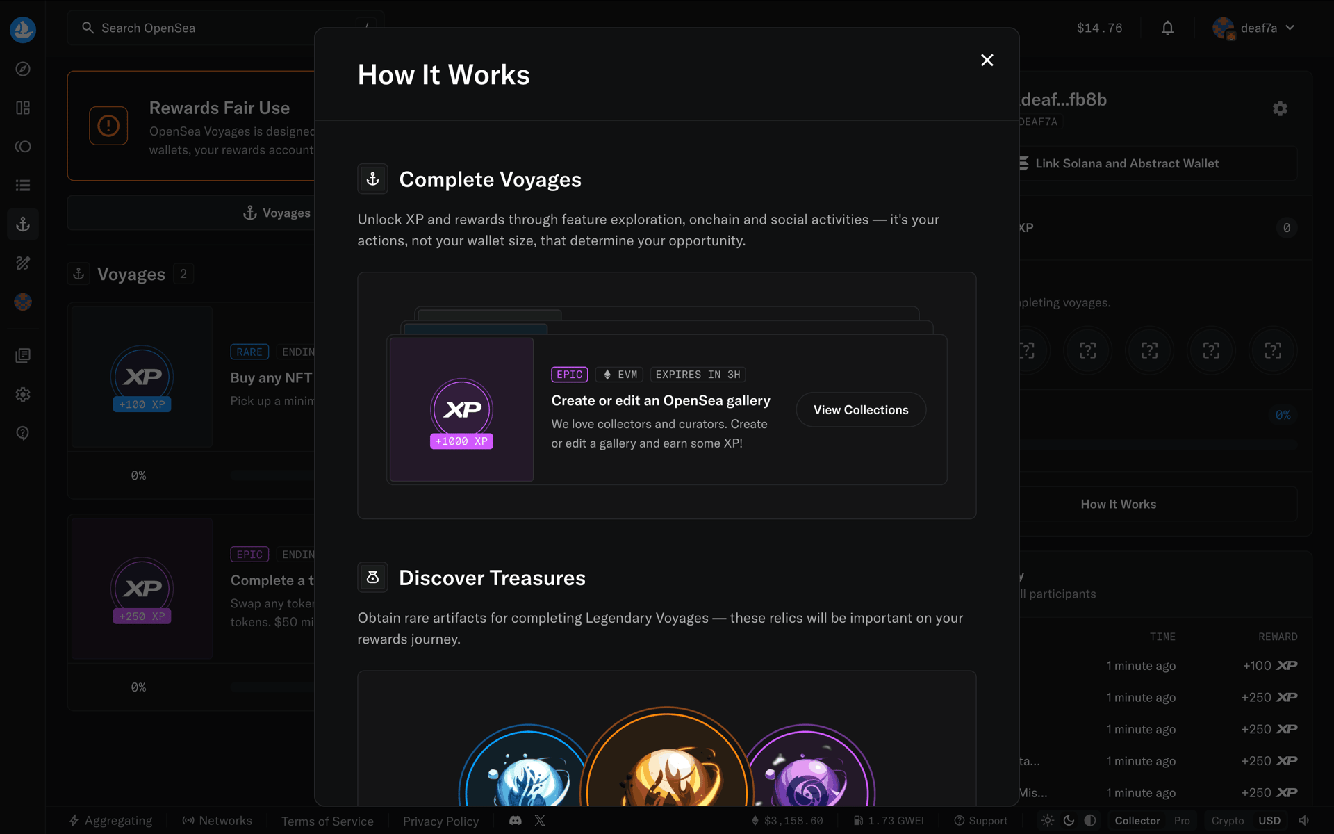 OpenSea Web Crypto & Web3 interface screenshot 9