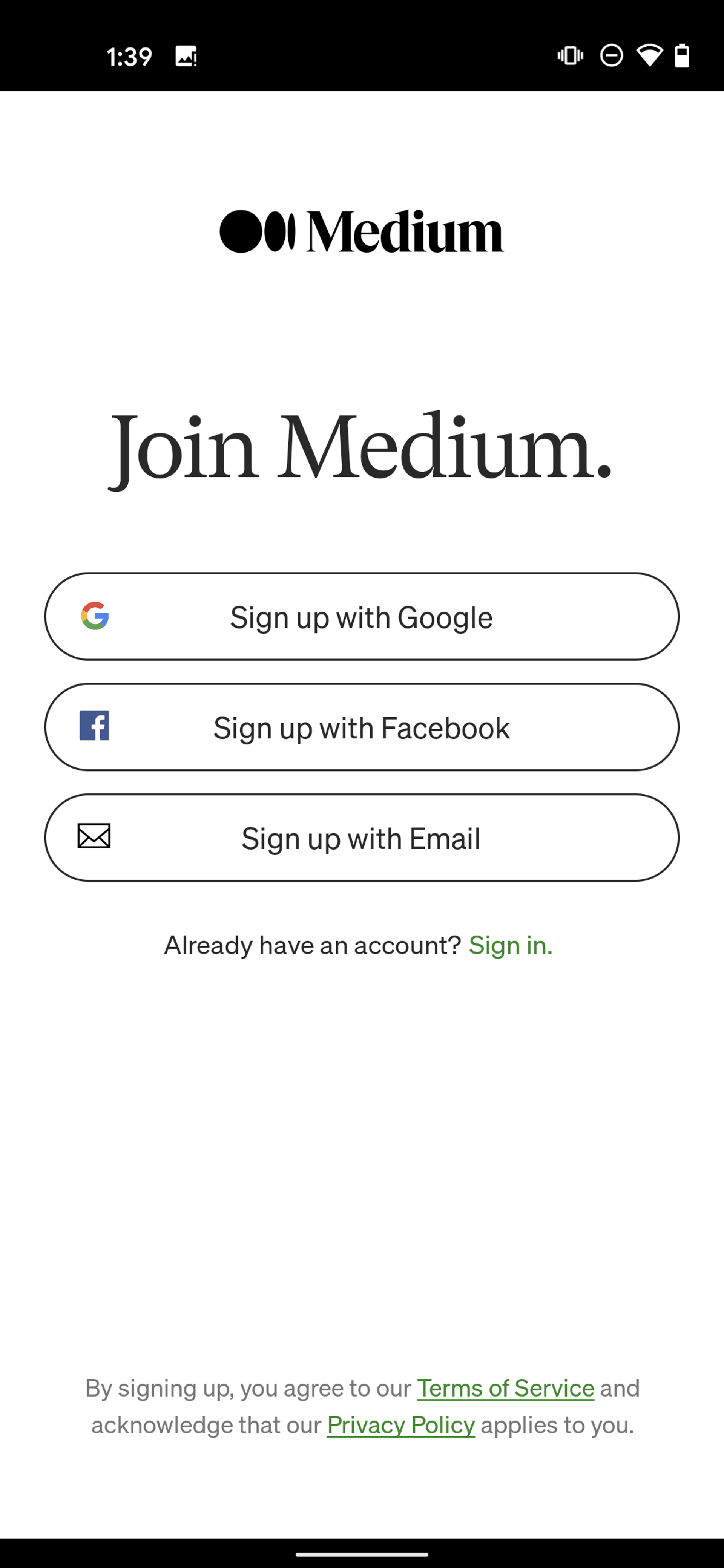 Medium Android News interface screenshot 2