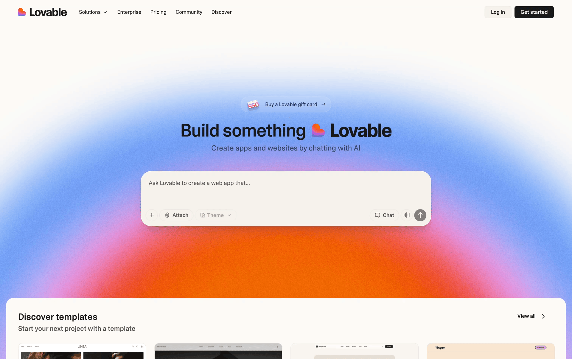 Lovable Web Developer Tools interface screenshot 1
