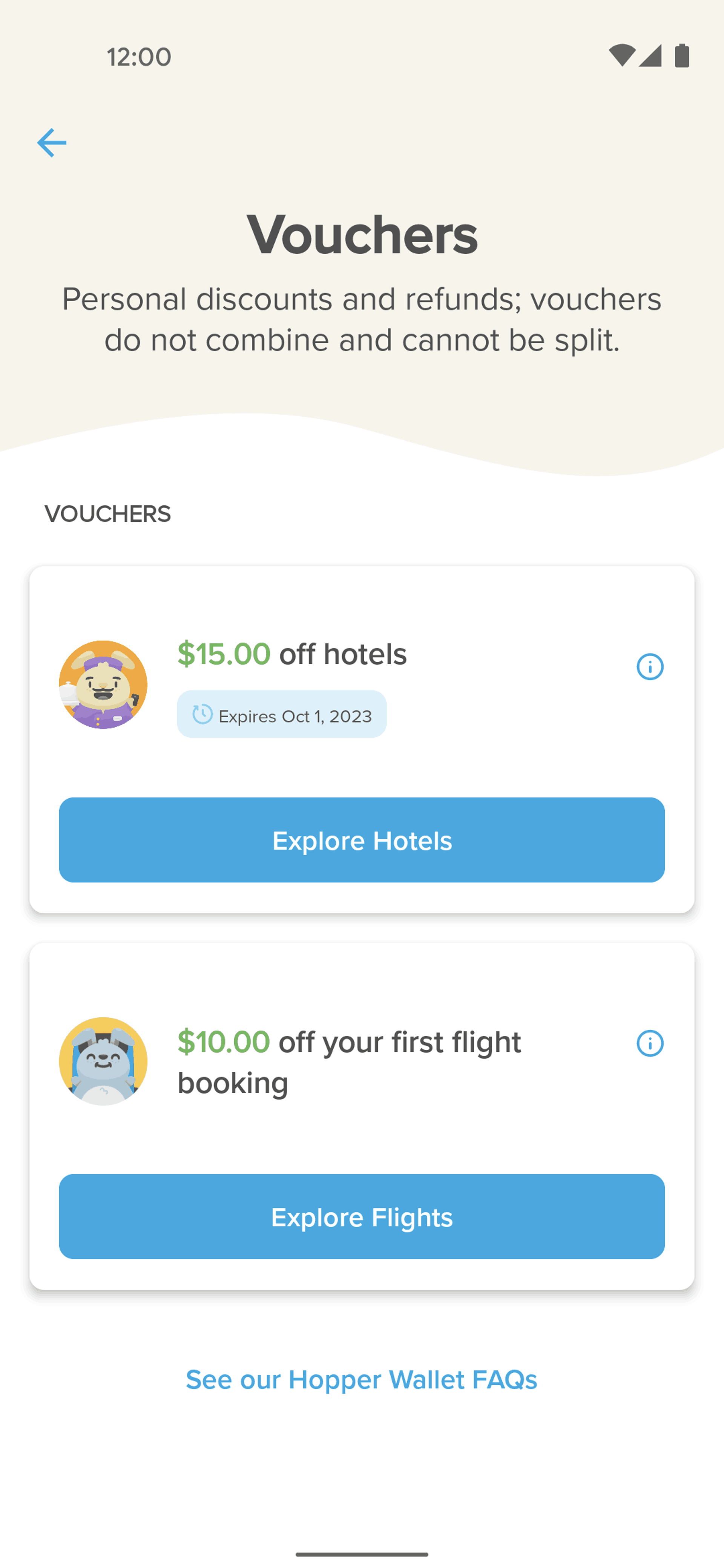 Hopper Android Travel & Transportation interface screenshot 19