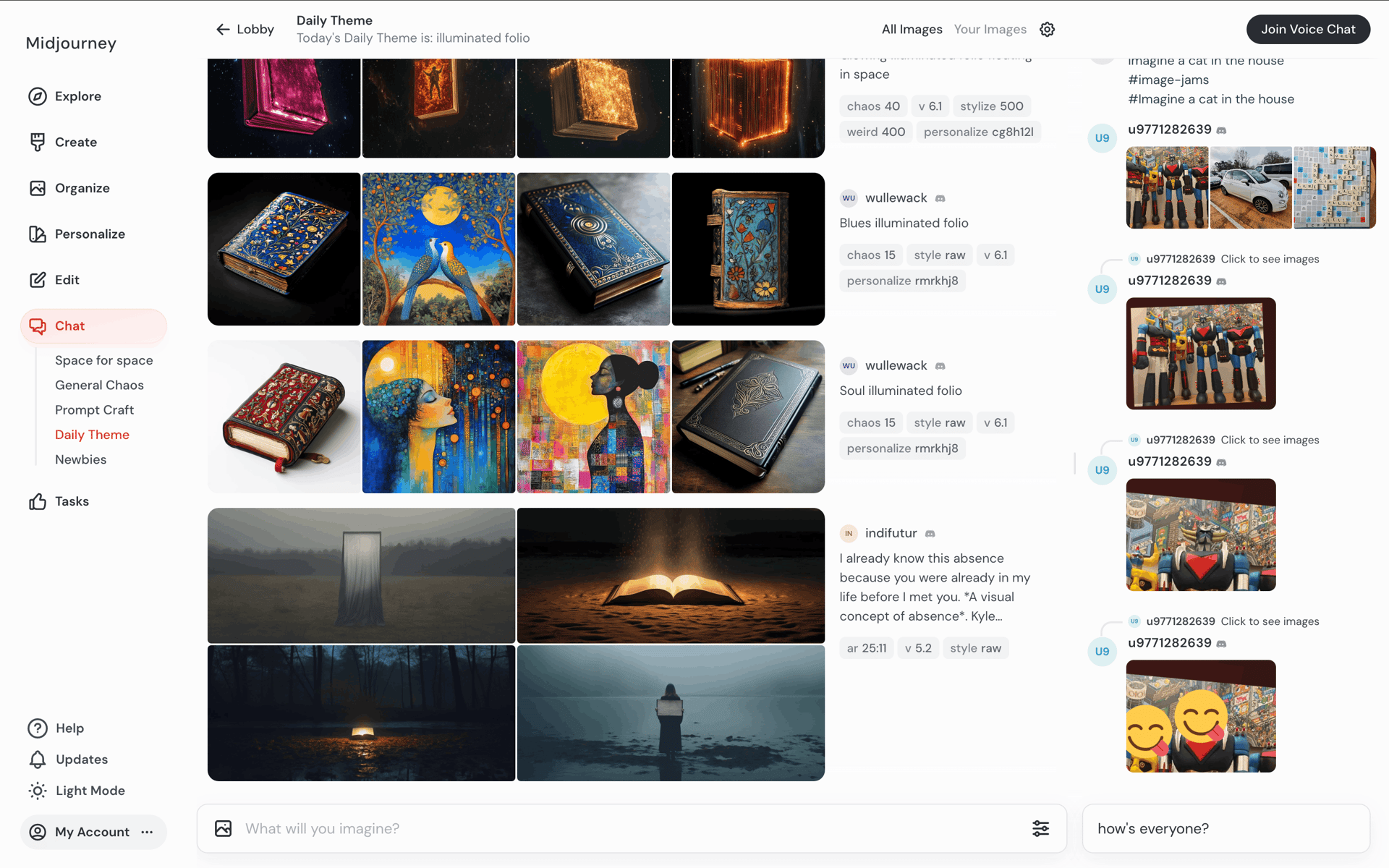 Midjourney Web AI interface screenshot 10