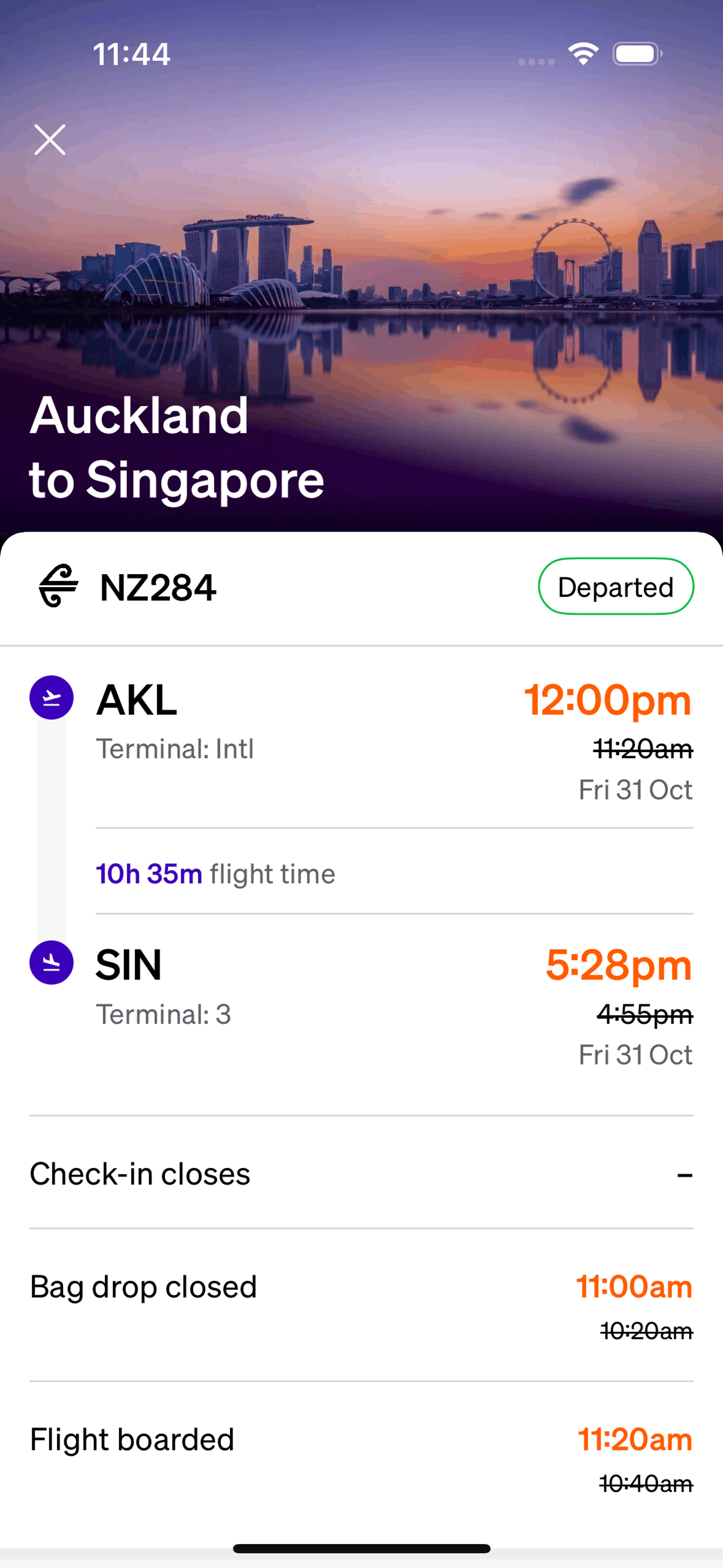 Air NZ iOS Travel & Transportation interface screenshot 16