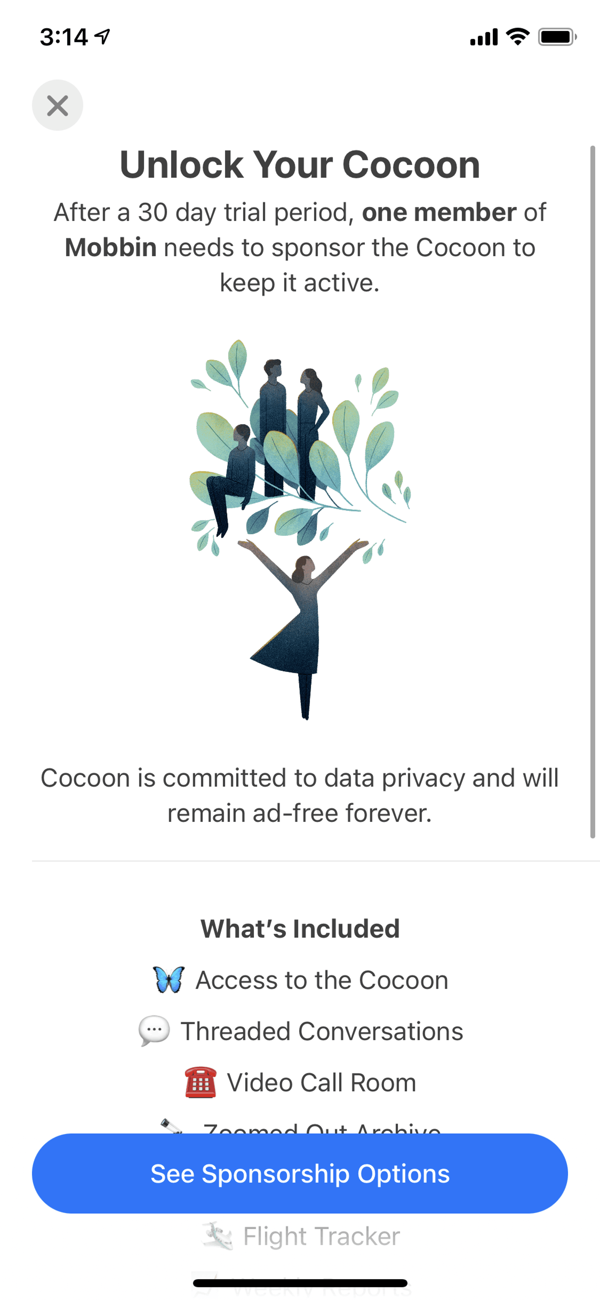 Cocoon iOS Lifestyle interface screenshot 15