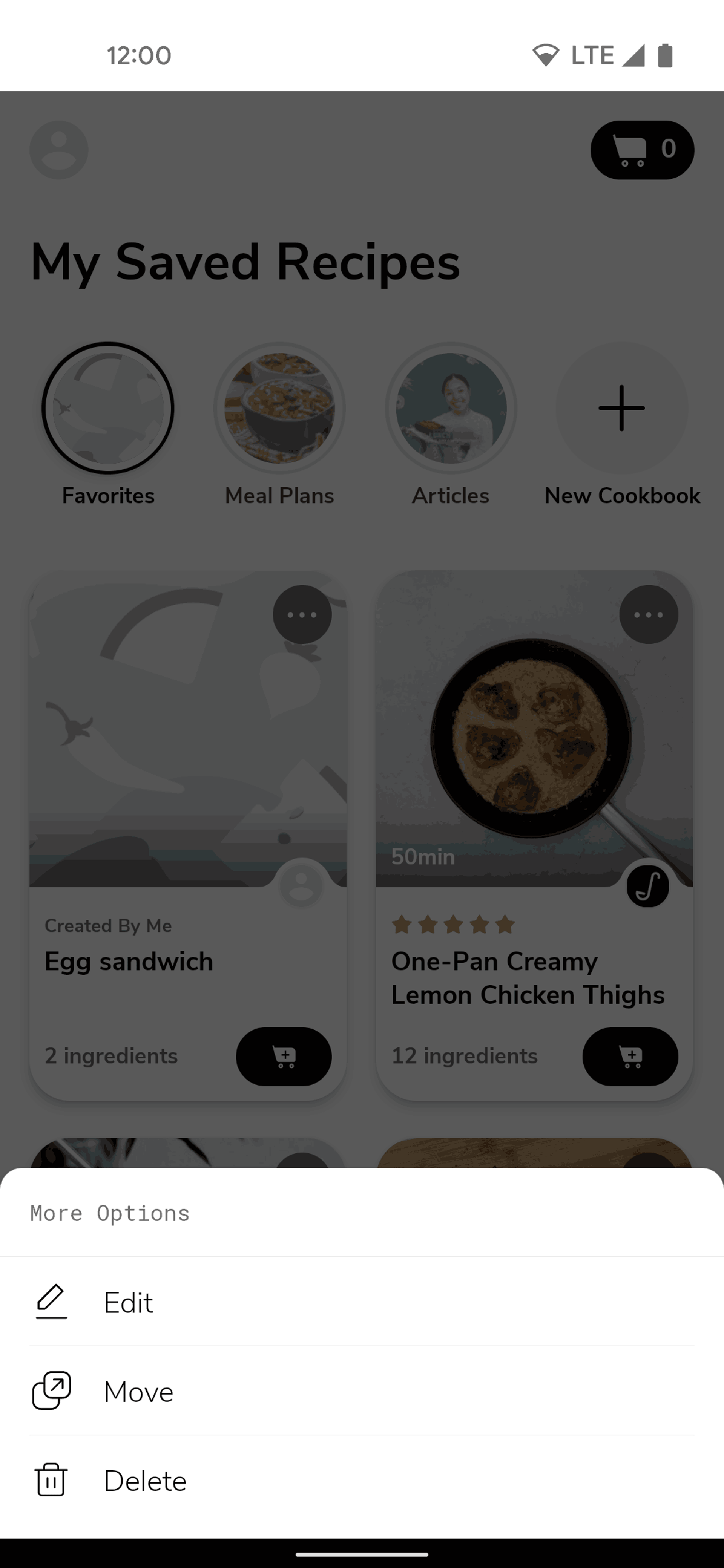 SideChef Android Food & Drink interface screenshot 15