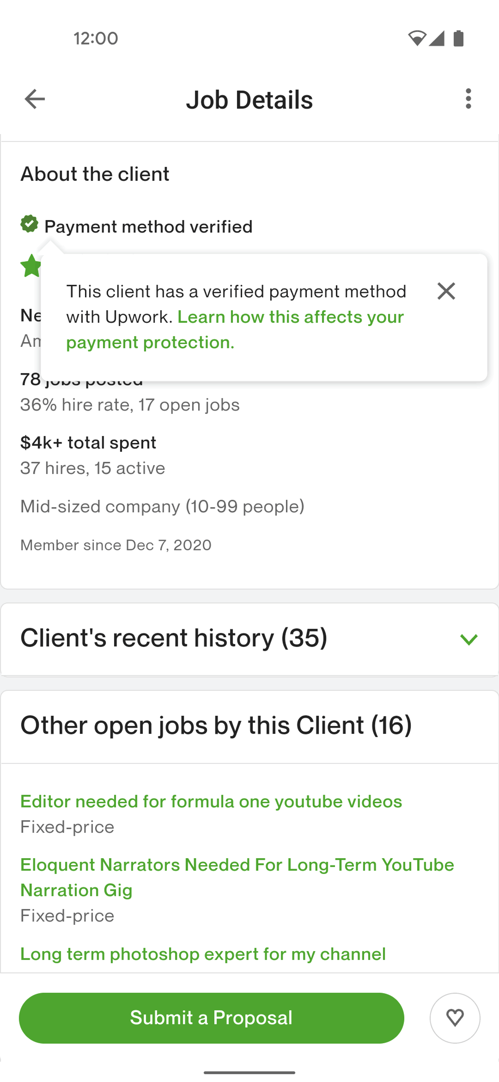 Upwork Android Business interface screenshot 17