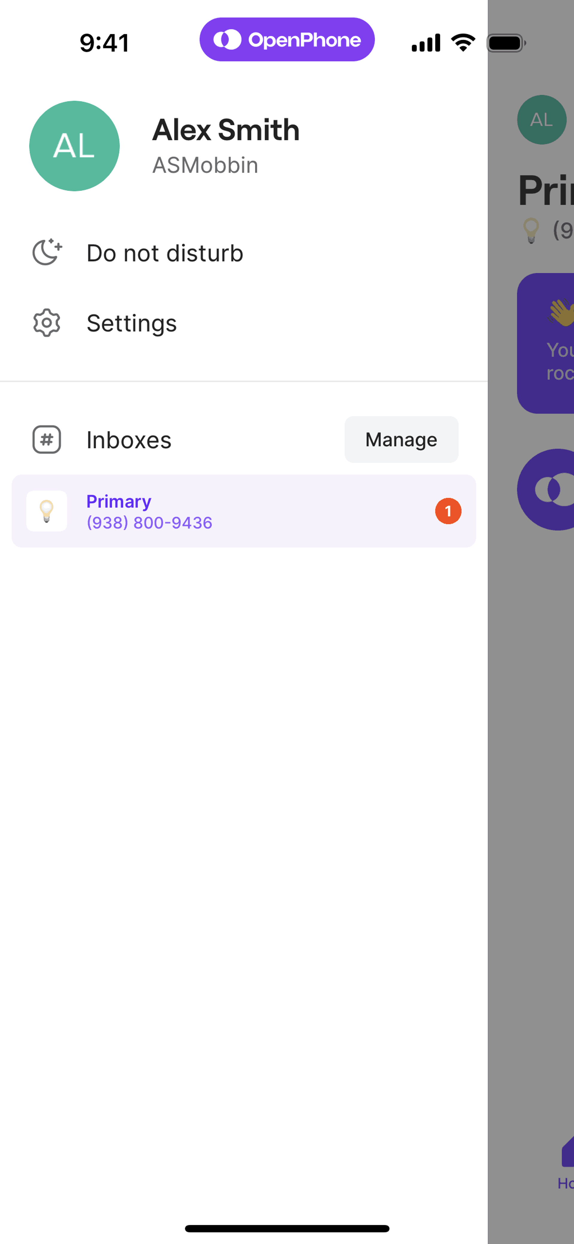 OpenPhone iOS Business interface screenshot 10