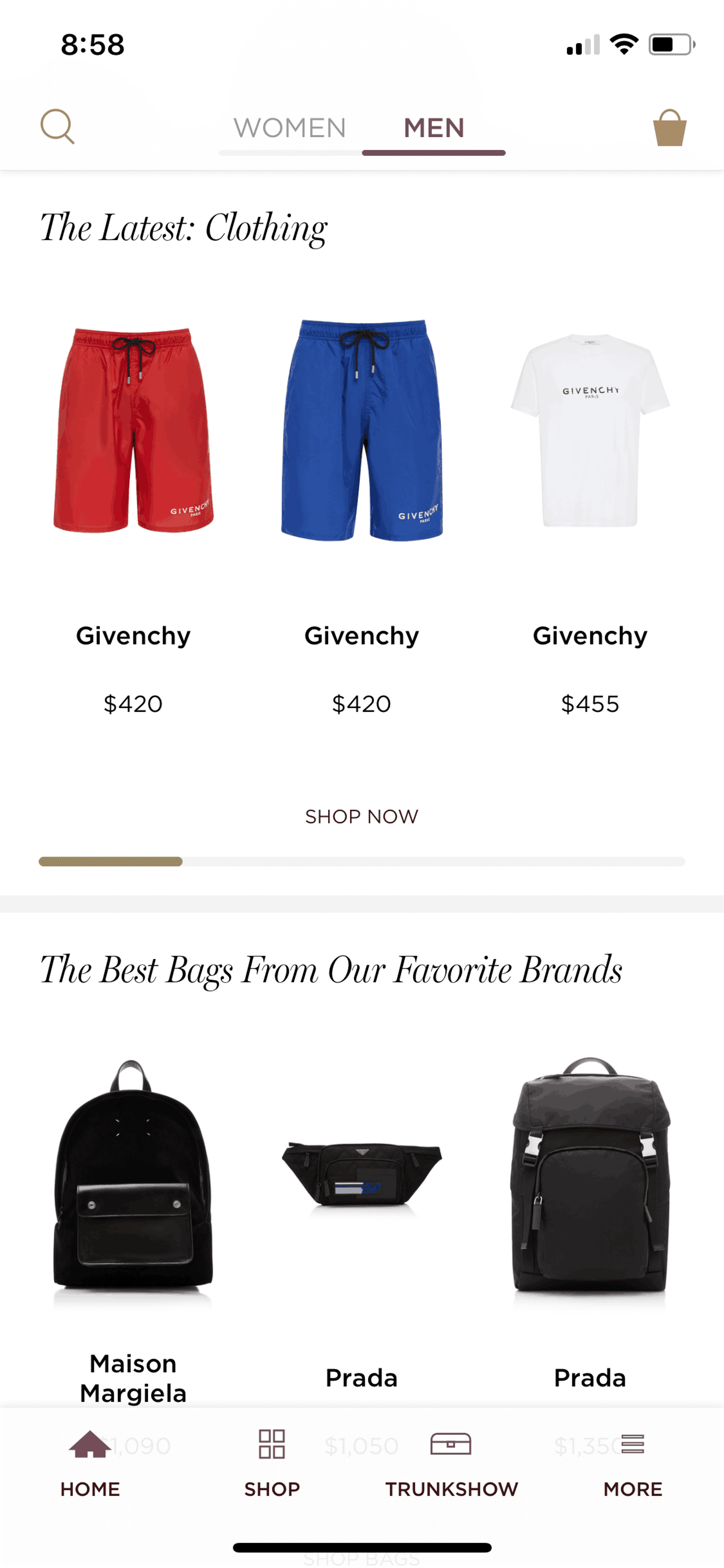 Moda Operandi iOS Shopping interface screenshot 7