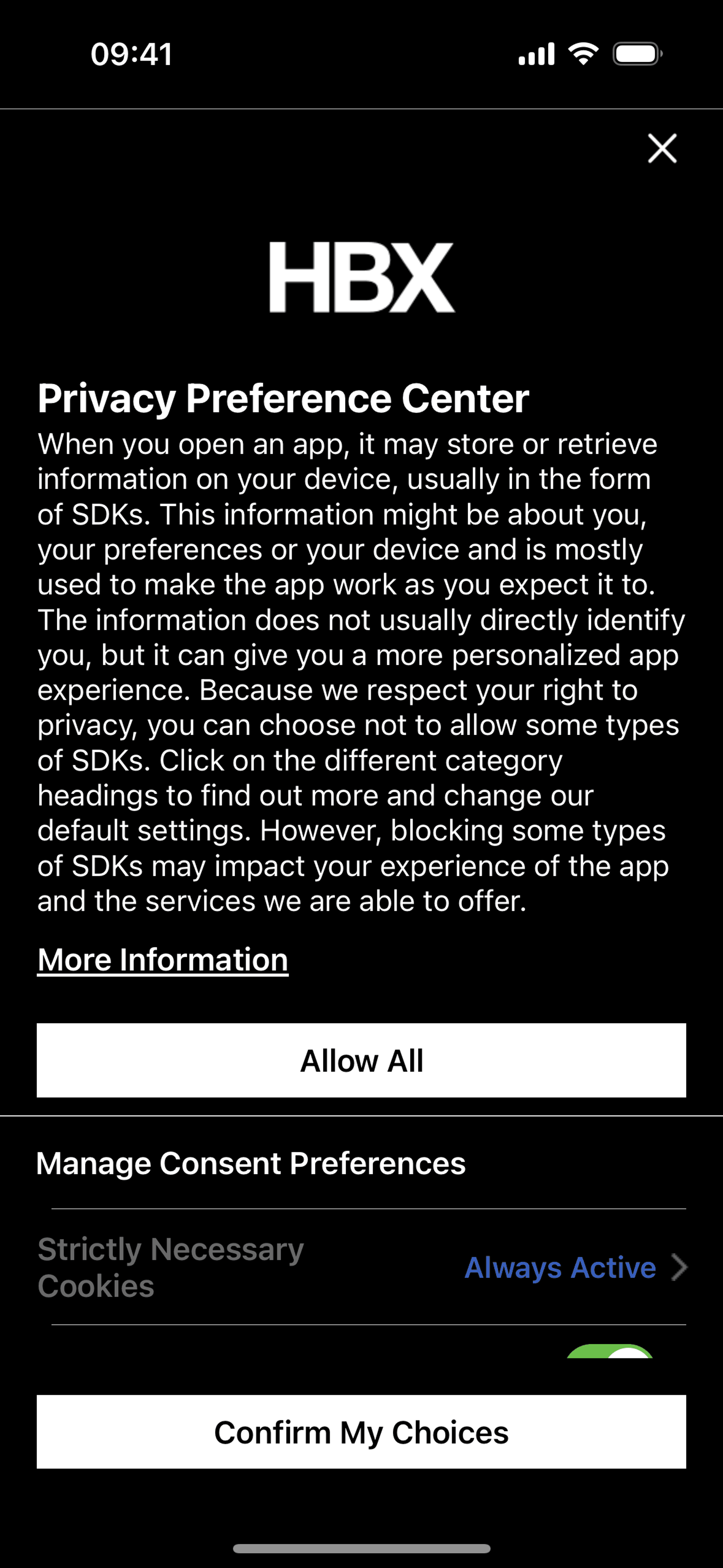 HBX iOS Shopping interface screenshot 6