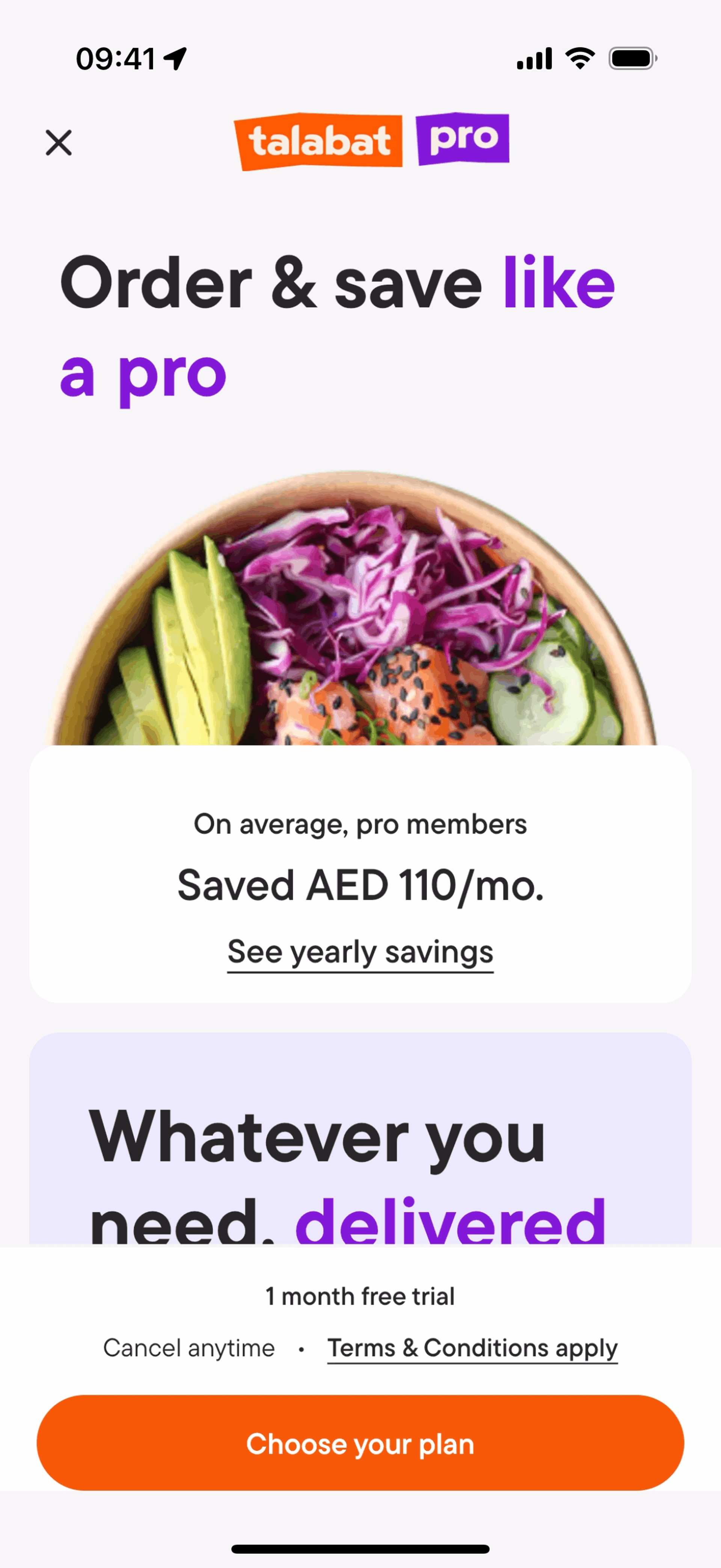 talabat iOS Food & Drink interface screenshot 6