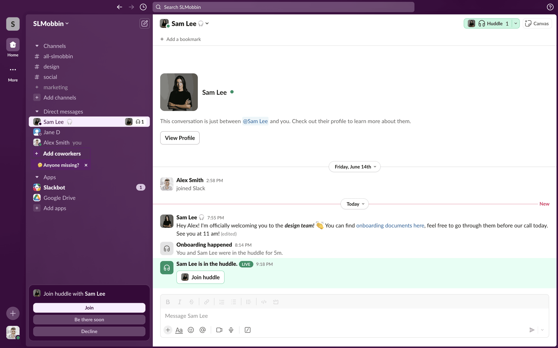 Slack Web Business interface screenshot 5