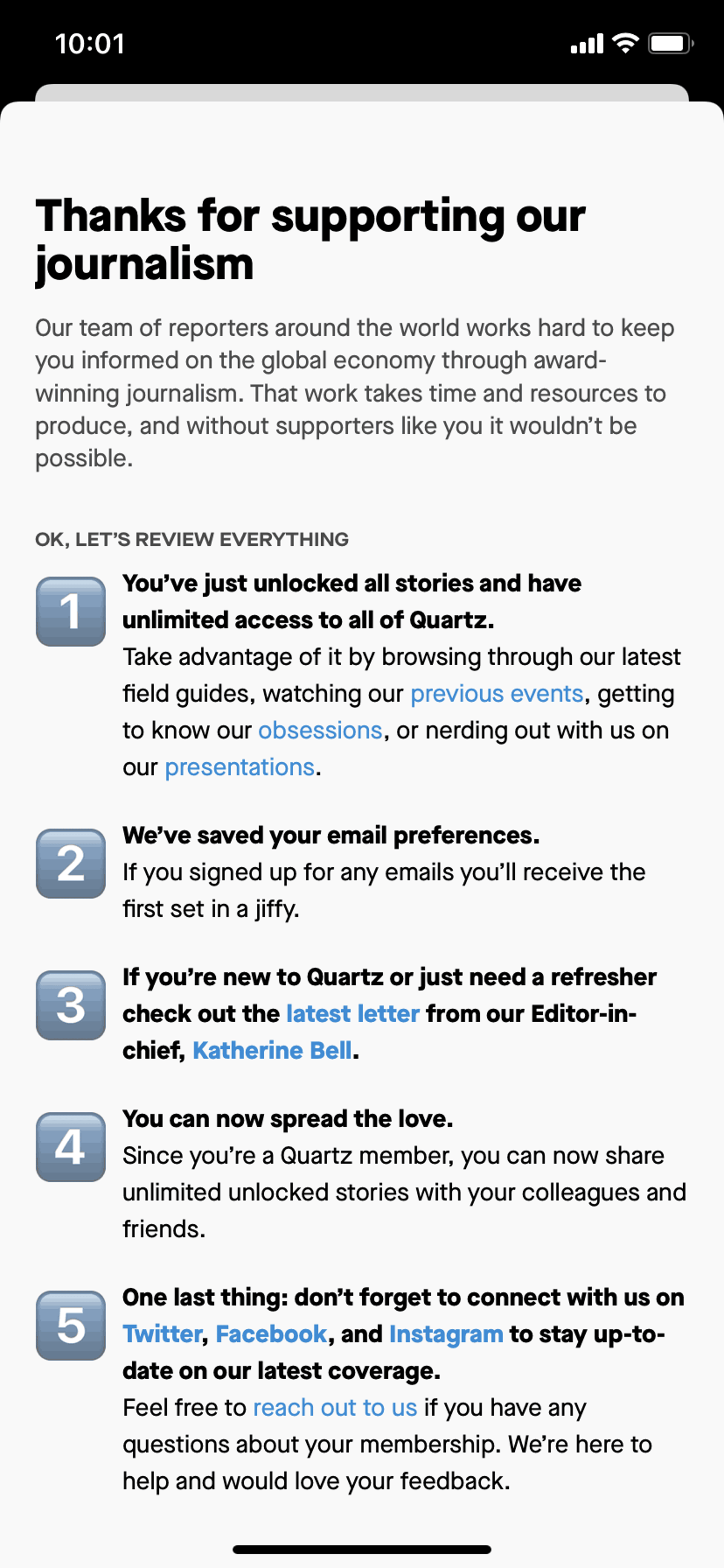 Quartz iOS News interface screenshot 11