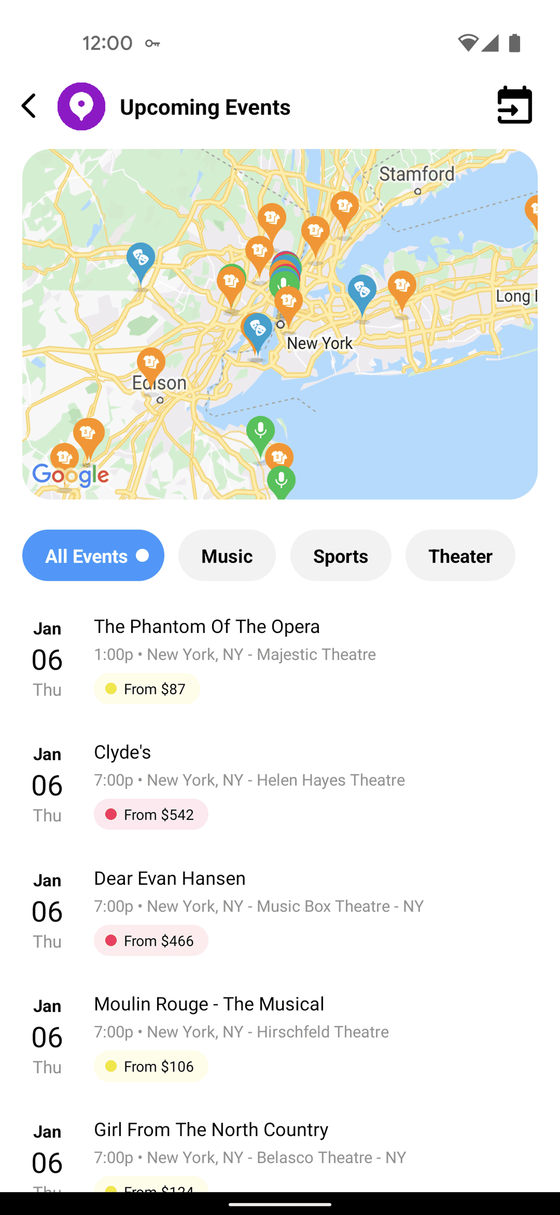 TickPick Android Entertainment interface screenshot 12