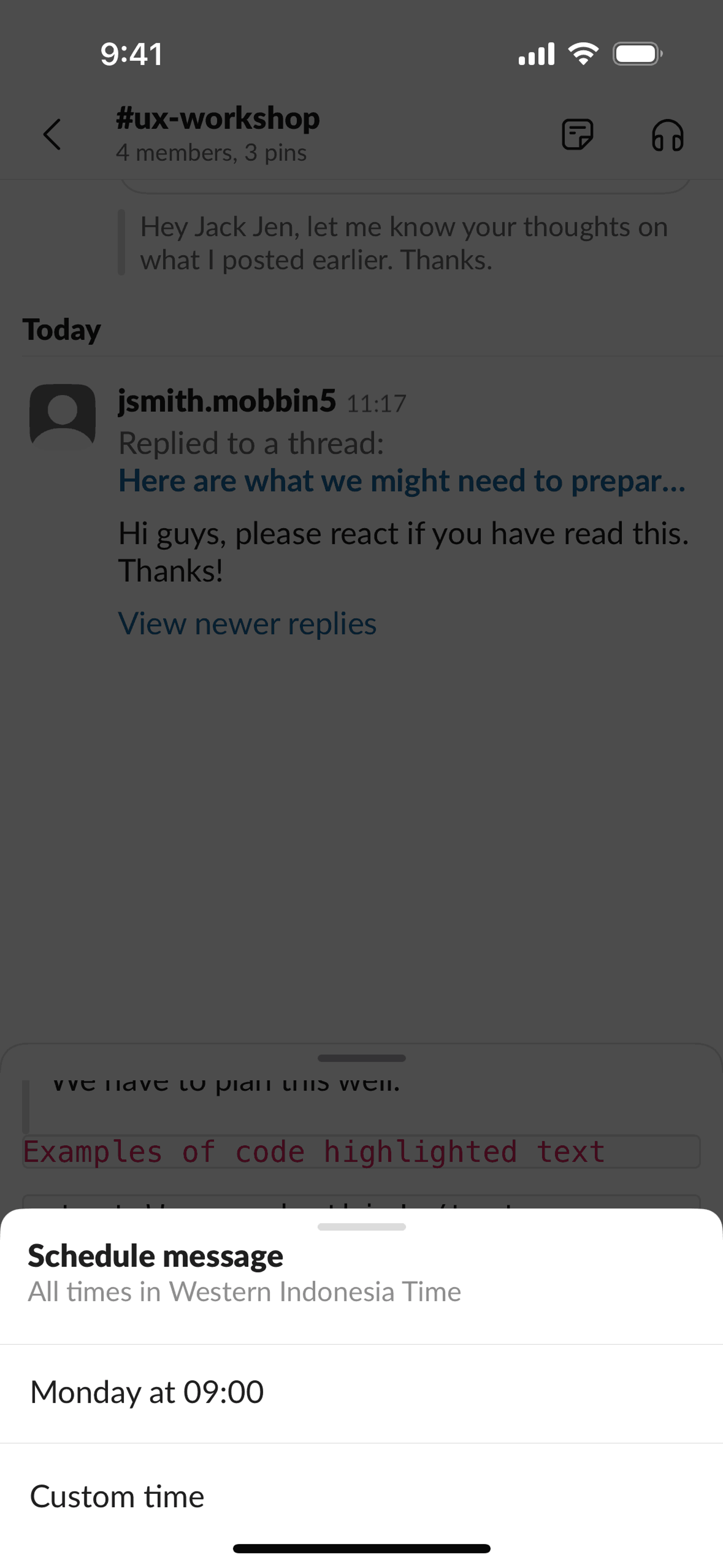 Slack iOS Business interface screenshot 16