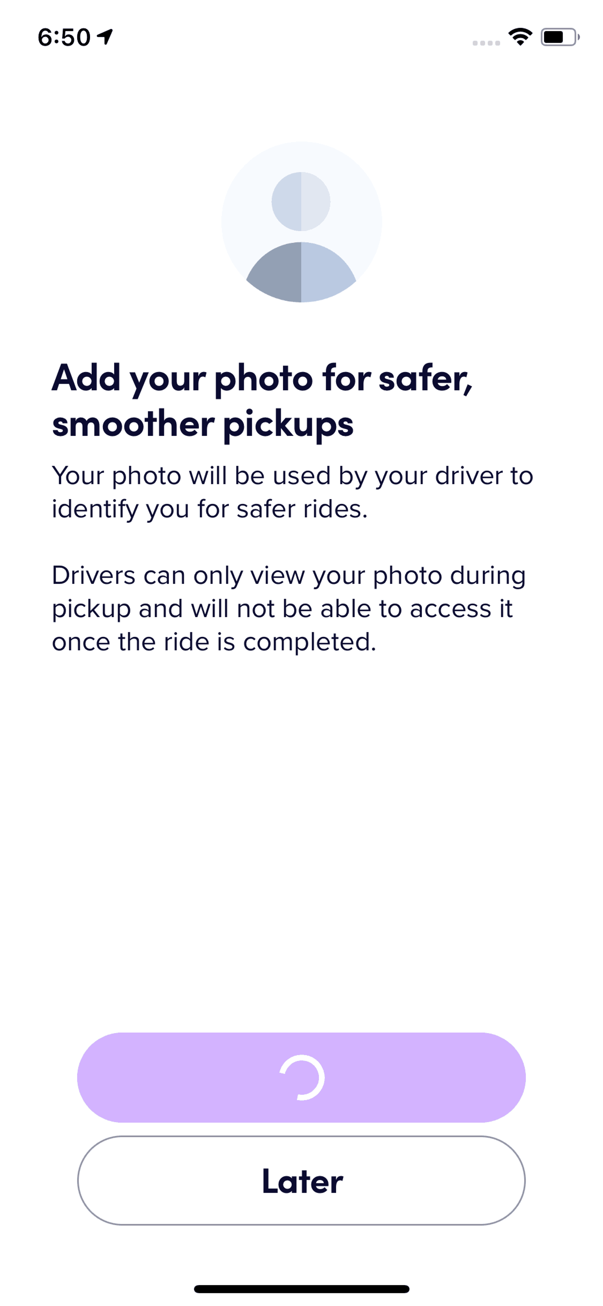 Lyft iOS Travel & Transportation interface screenshot 16