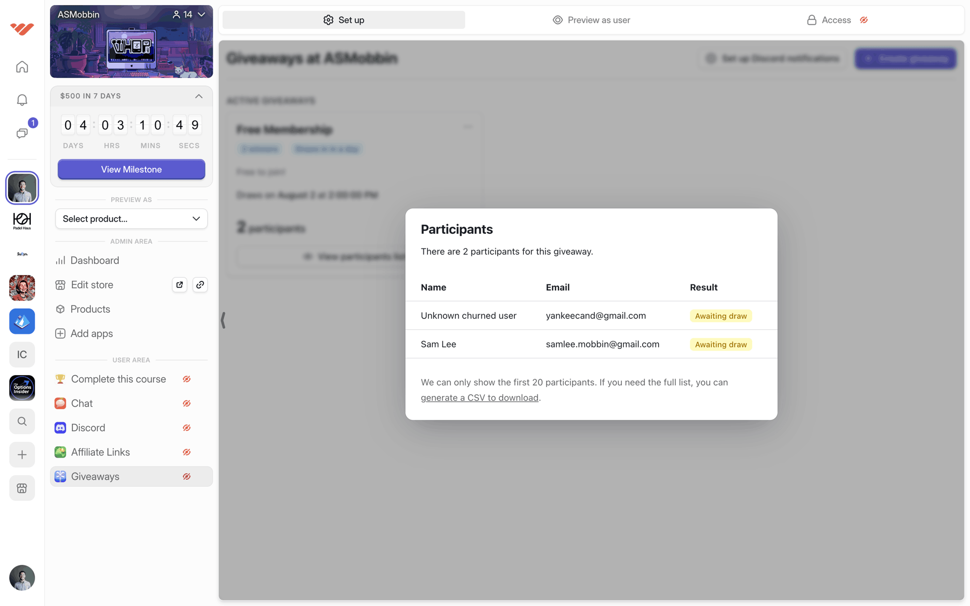 Whop Web Business interface screenshot 20