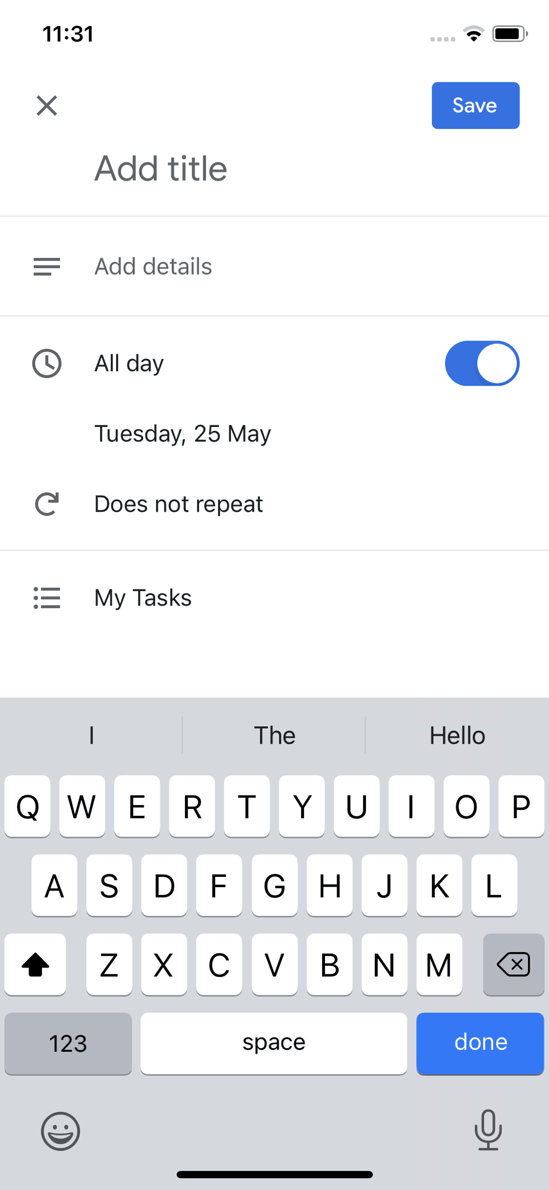 Google Calendar iOS Productivity interface screenshot 14