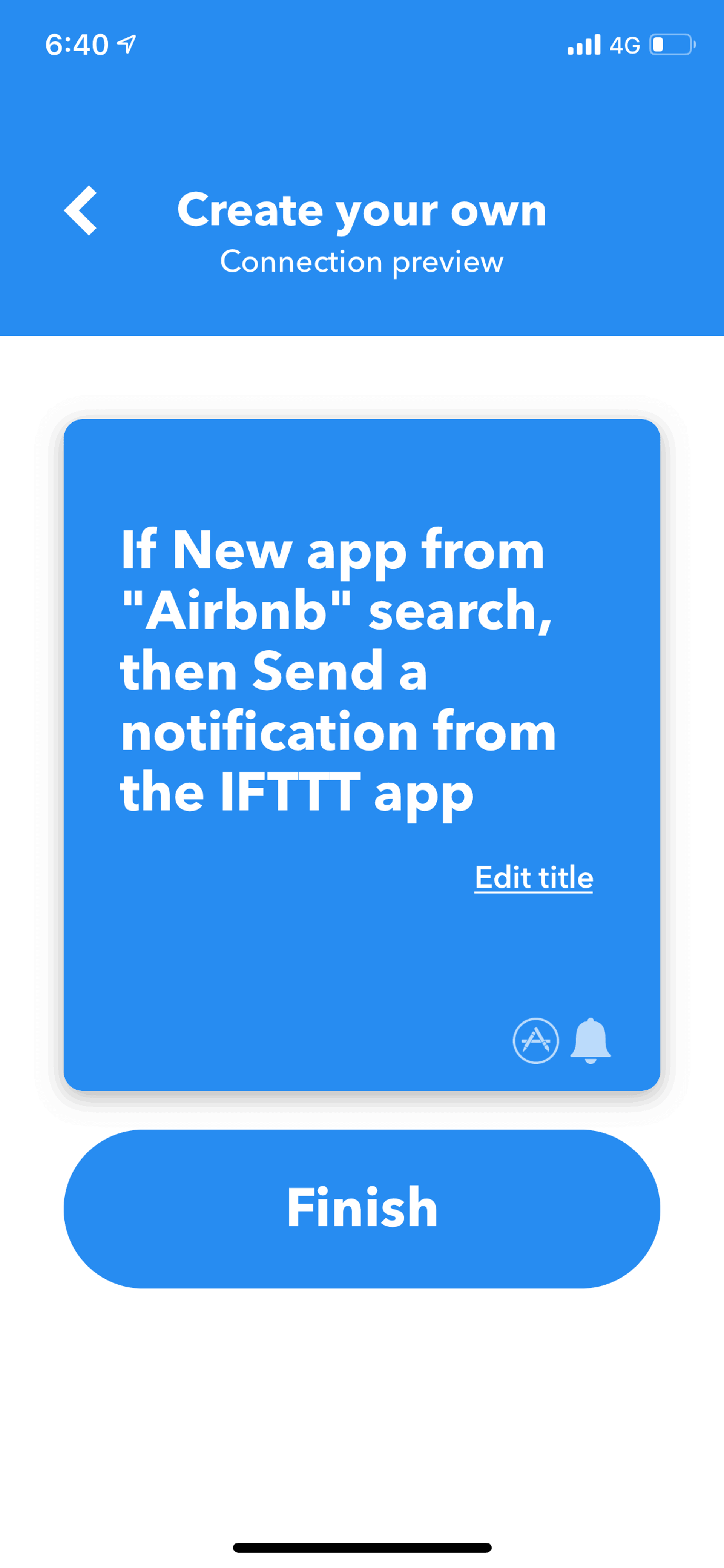 IFTTT iOS Productivity interface screenshot 23
