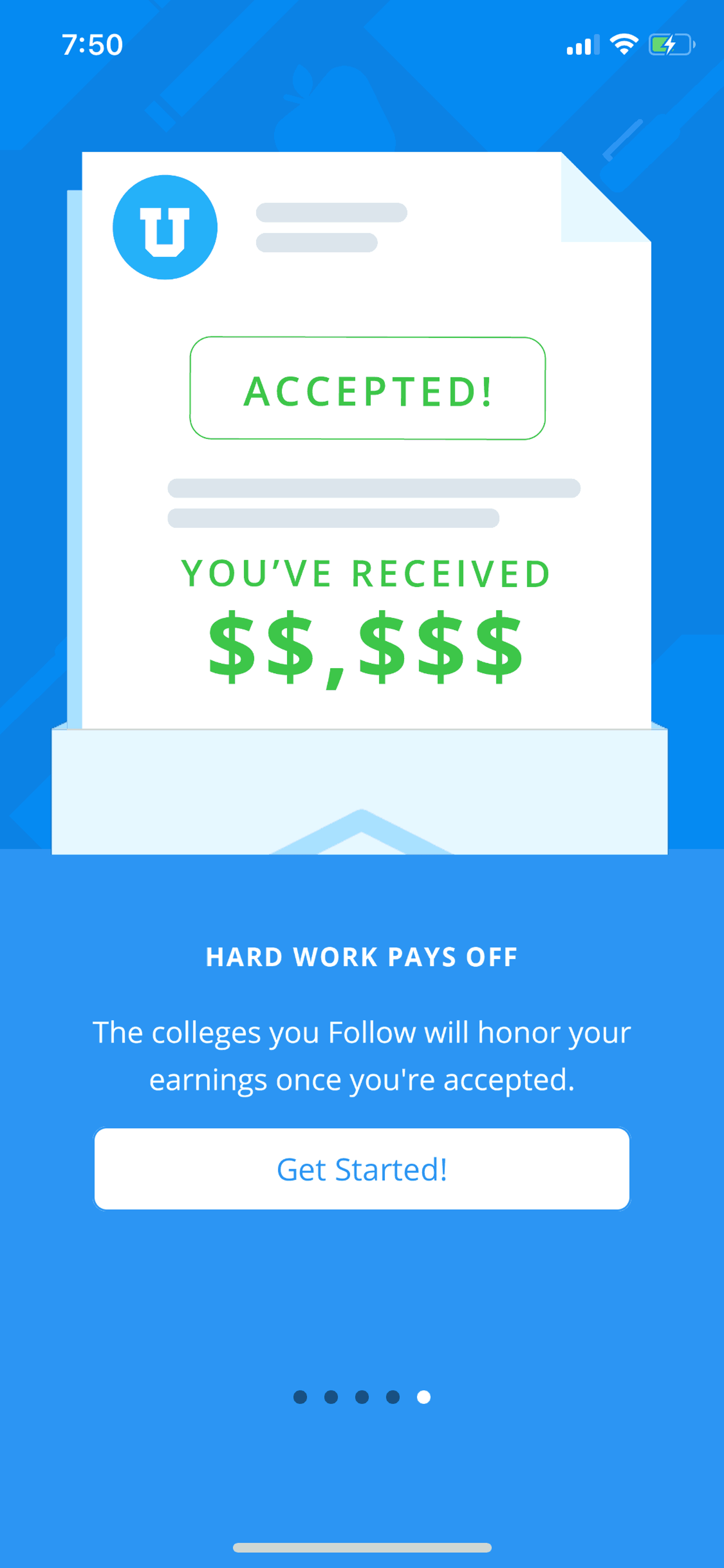 RaiseMe iOS Education interface screenshot 4